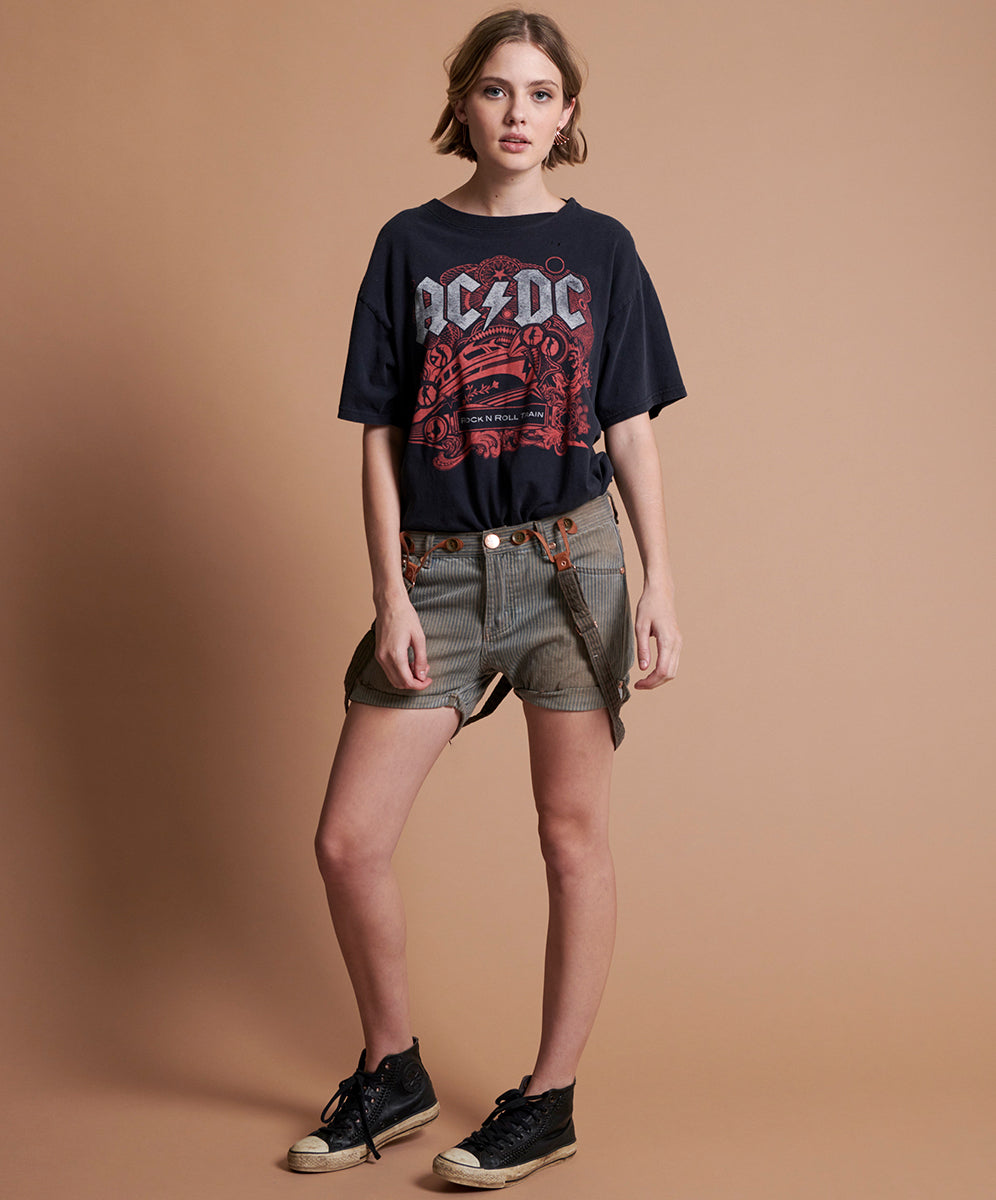 Outlet Sale Denim Shorts Chargers Low Waist Mid Length Denim Shorts - Joker