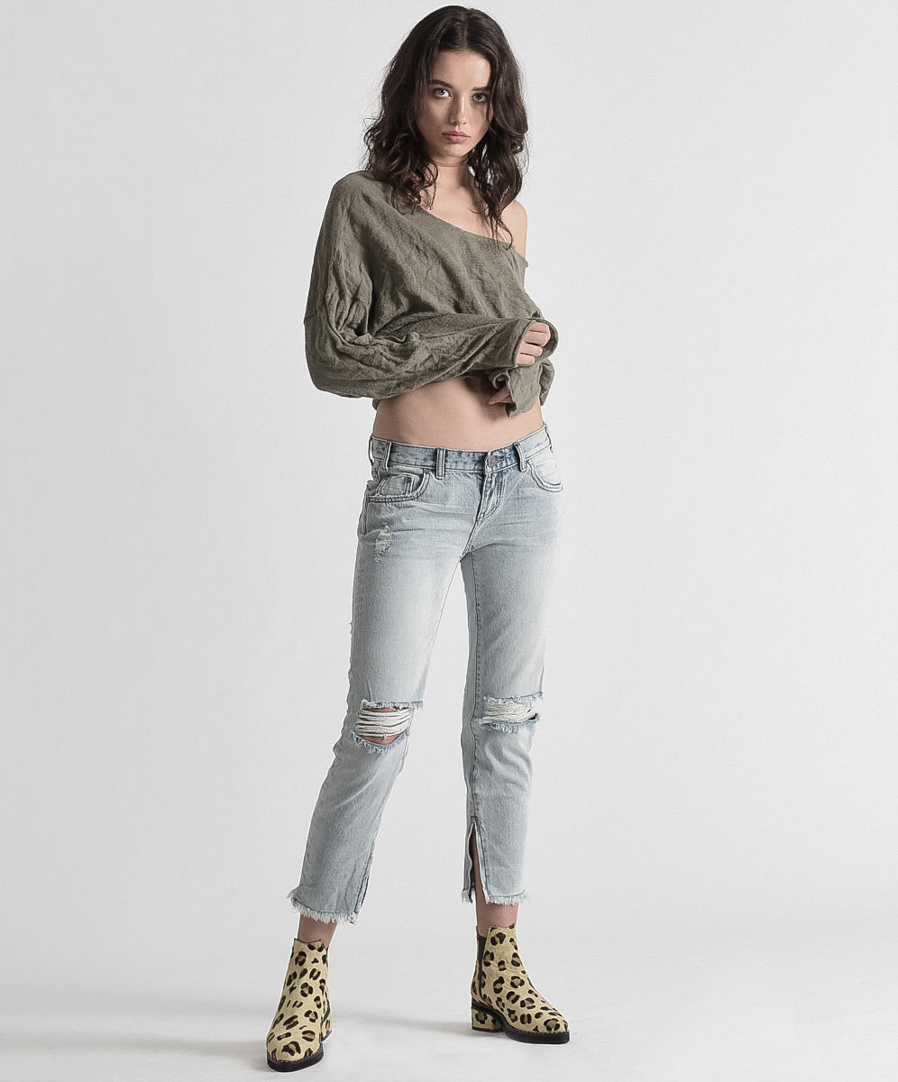 Outlet Sale Women's Jeans Freebirds Low Waist Rigid Skinny Denim Jeans - Blue Hart