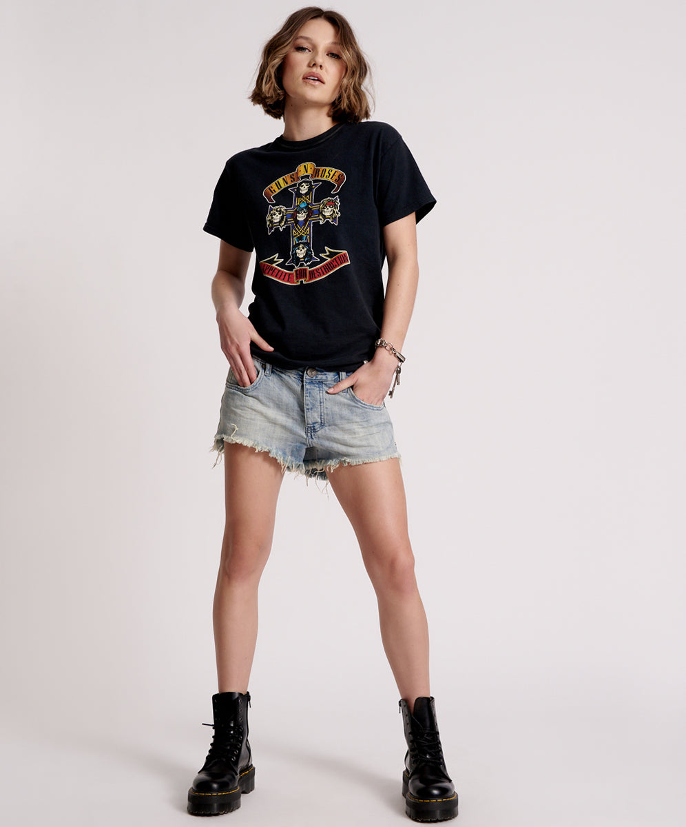 Dirty Blue Denim Bonitas Low Waist Denim Shorts - Diamonde