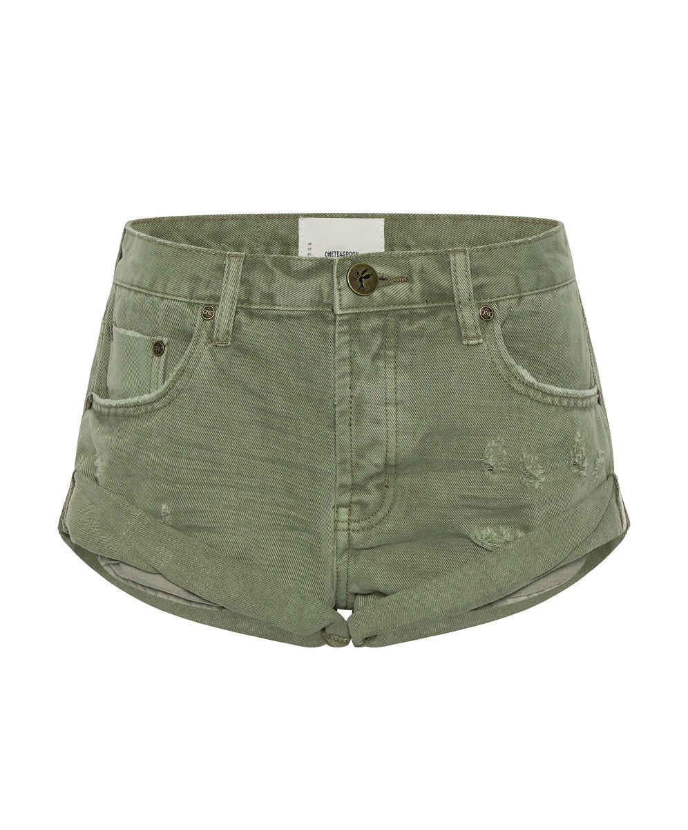 Outlet Sale Womens Denim Shorts Bandits Low Waist Denim Shorts - Archived Super Khaki