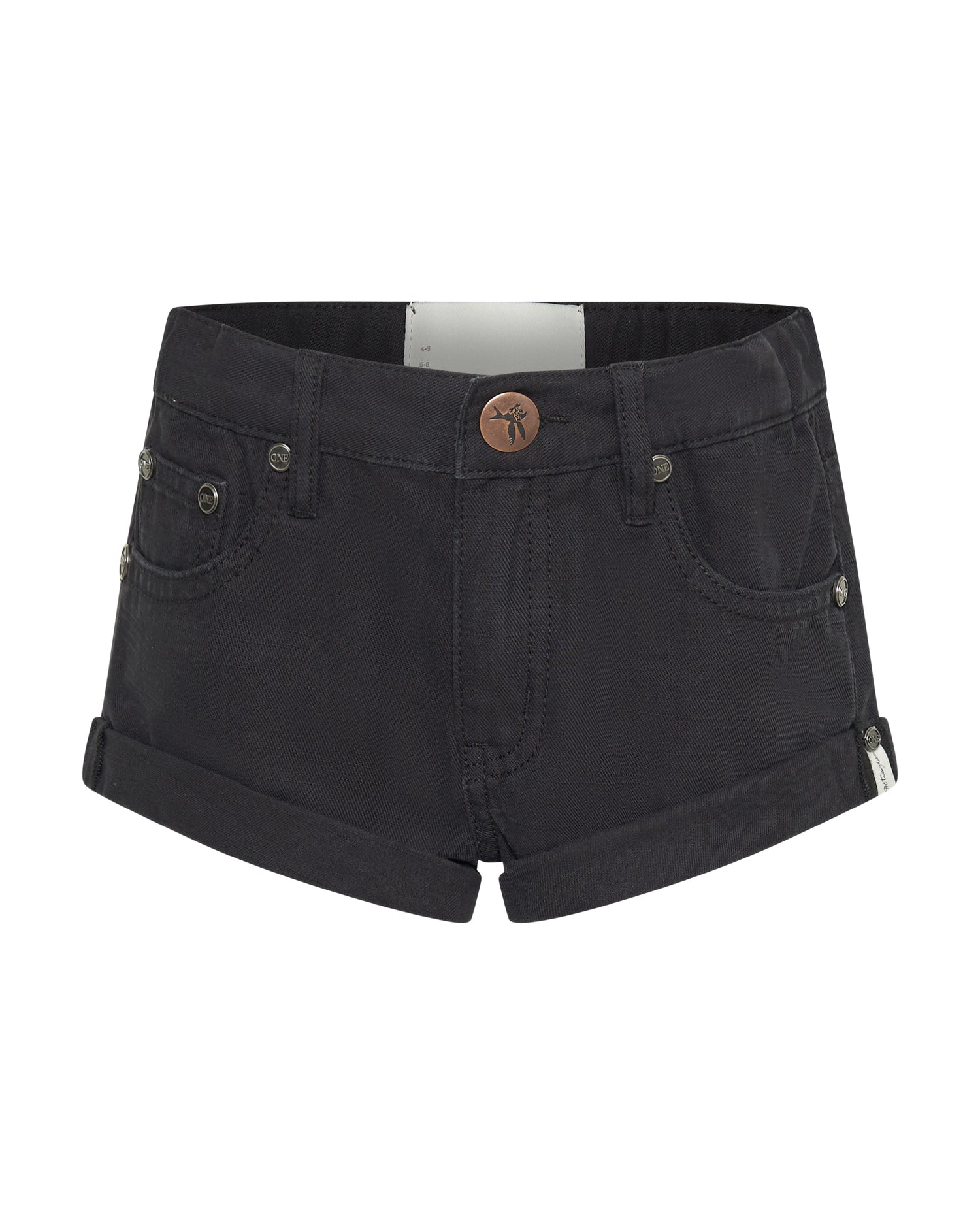 Kids Clothing Kids Bandits Low Waist Denim Shorts - Black