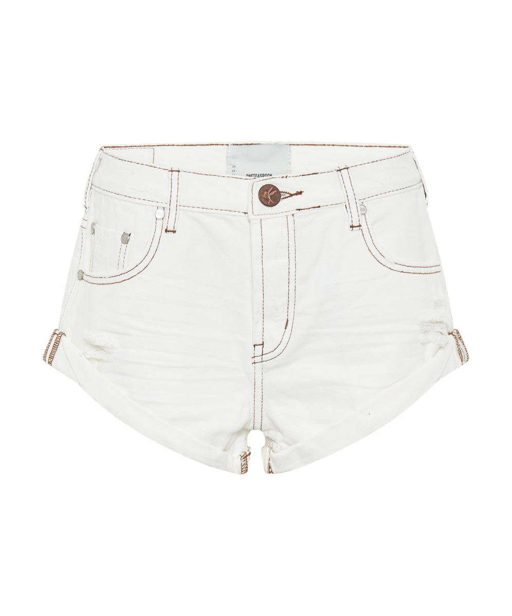 Outlet Sale Womens Denim Shorts Bandits Low Waist Denim Shorts - Archived White Beauty