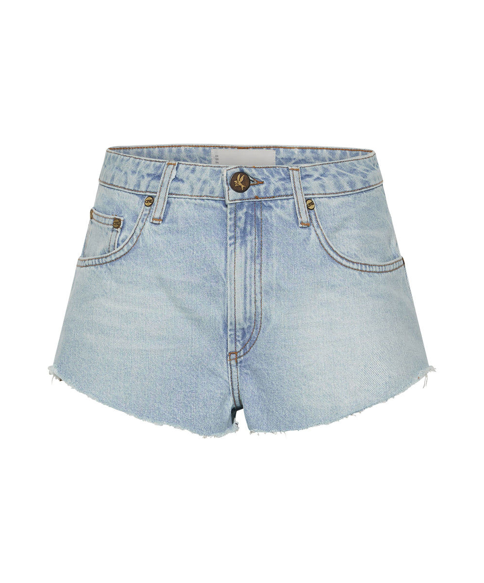 Outlet Sale Denim Shorts The One High Waist Cheeky Denim Shorts - Best Blue