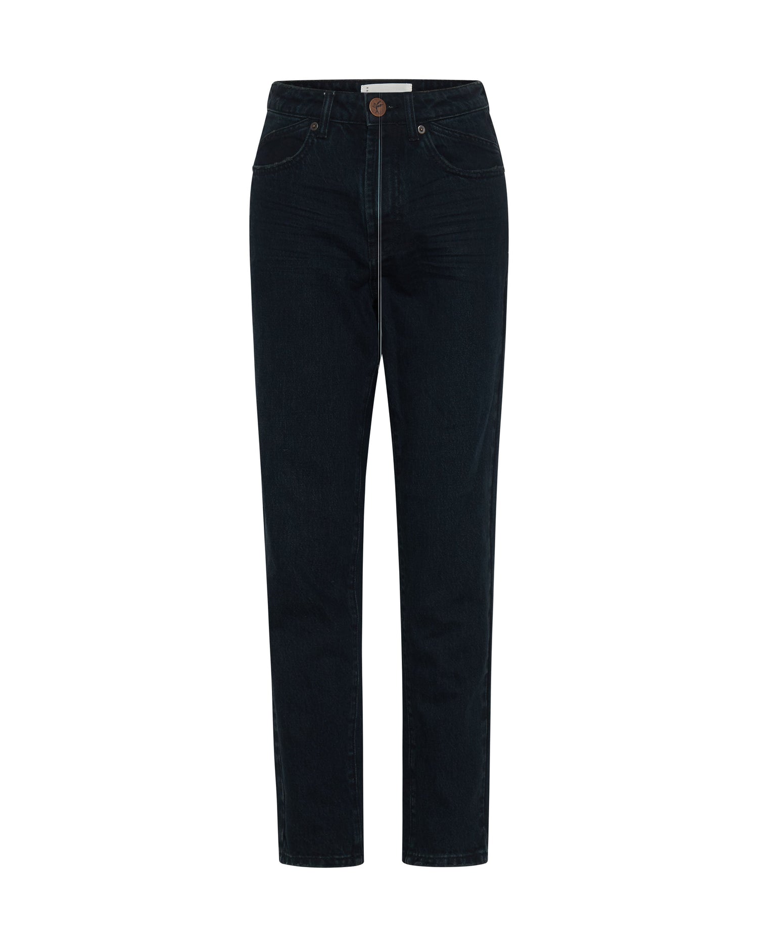 Wanderers Legends High Waist Straight Leg Denim Jeans - Fox Black
