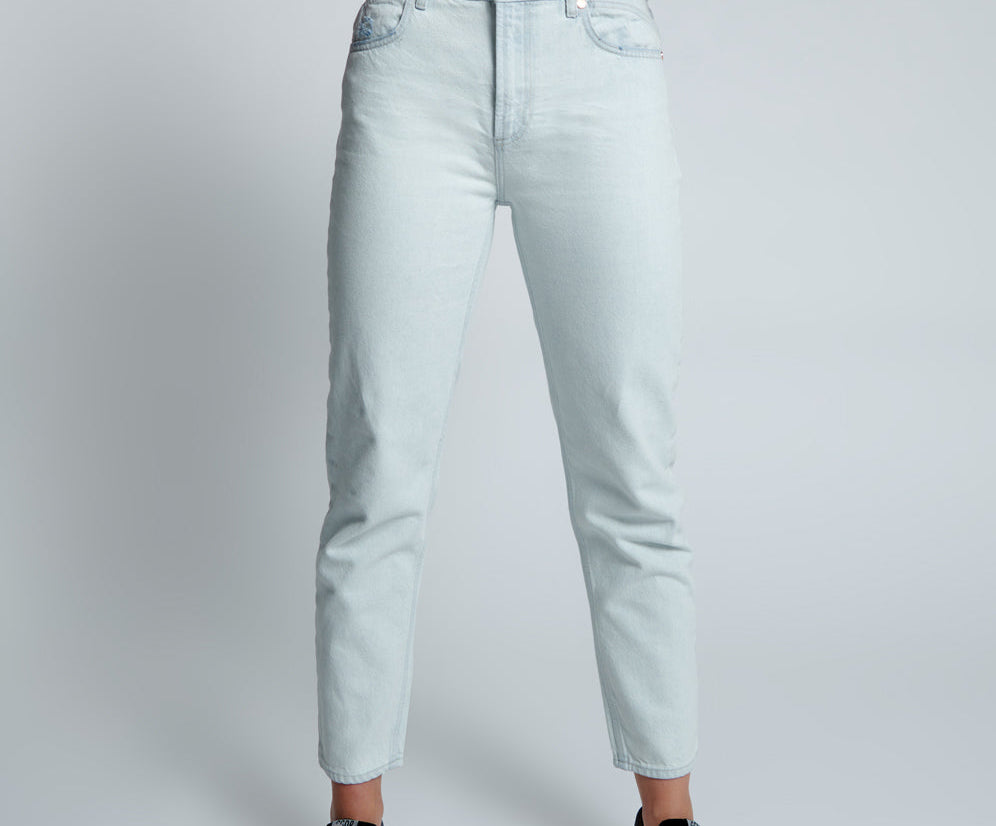 Legends High Waist Straight Leg Denim Jeans - Vanilla Sky Blue