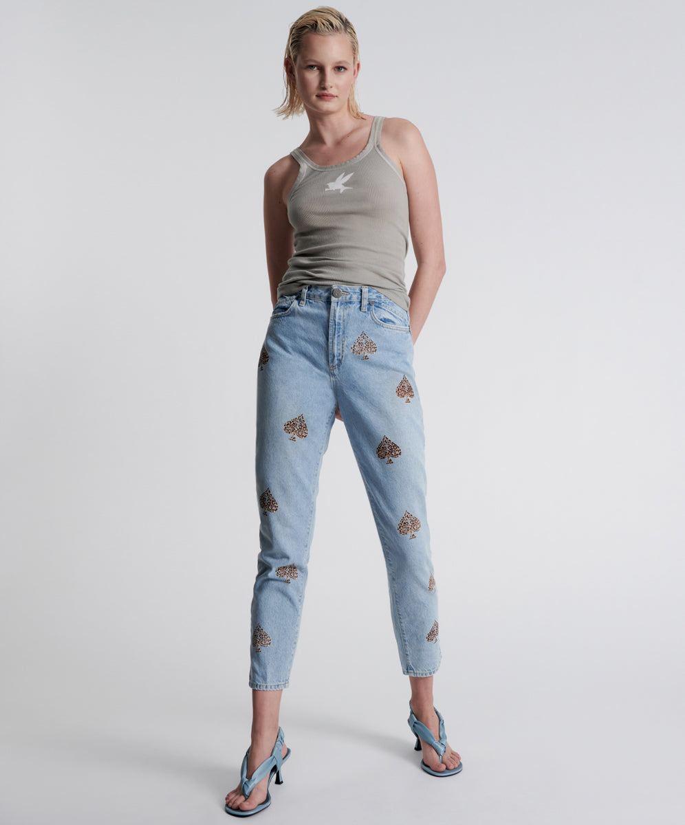 Wanderers Legends High Waist Straight Leg Denim Jeans - Best Blue