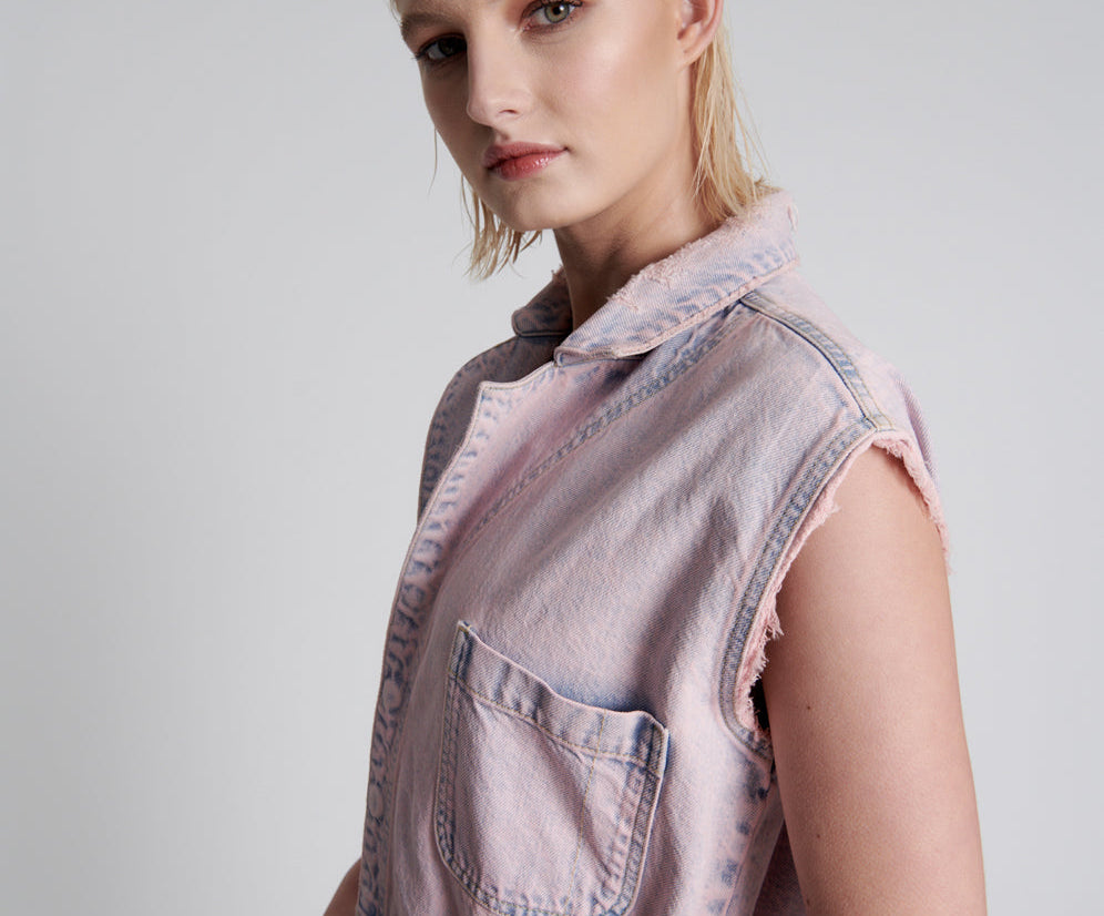 Palisades Denim Overalls - Pink Haze