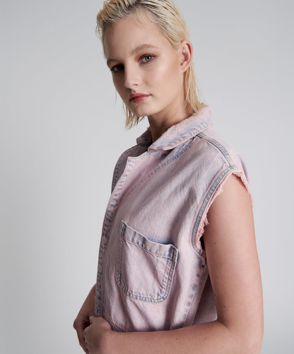 Outlet Sale Women's Jumpsuits Palisades Denim Overalls - Pink Haze