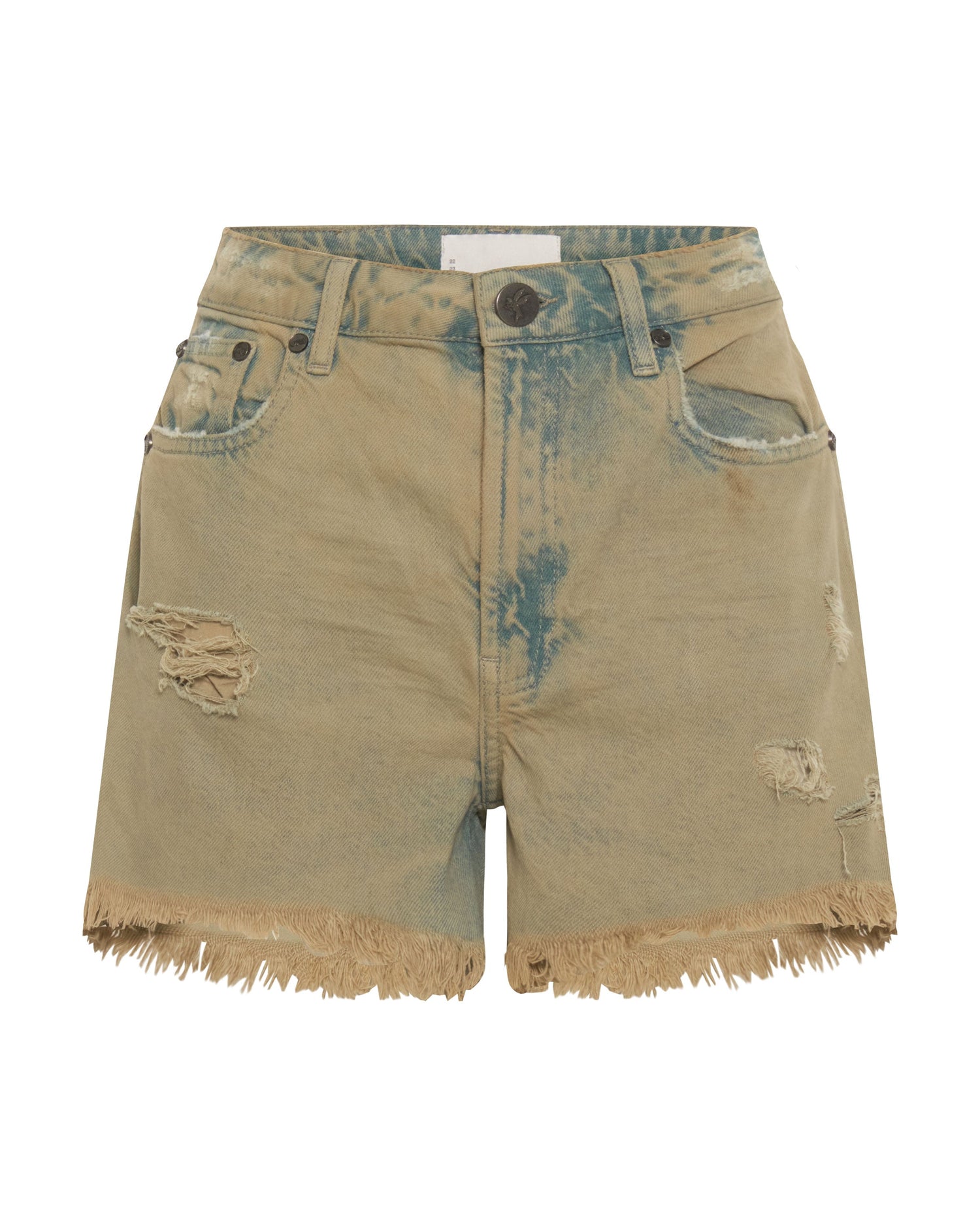 Outlet Sale Denim Shorts Legends High Waist Mom Fit Denim Shorts - Khaki Haze
