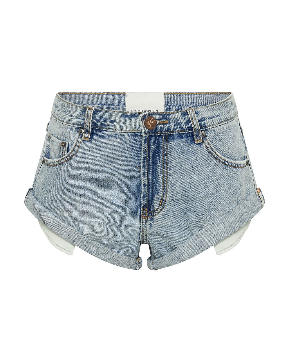 Women's Low Waist Bandits Denim Shorts Bandits Low Waist Denim Shorts - Ocean Blue