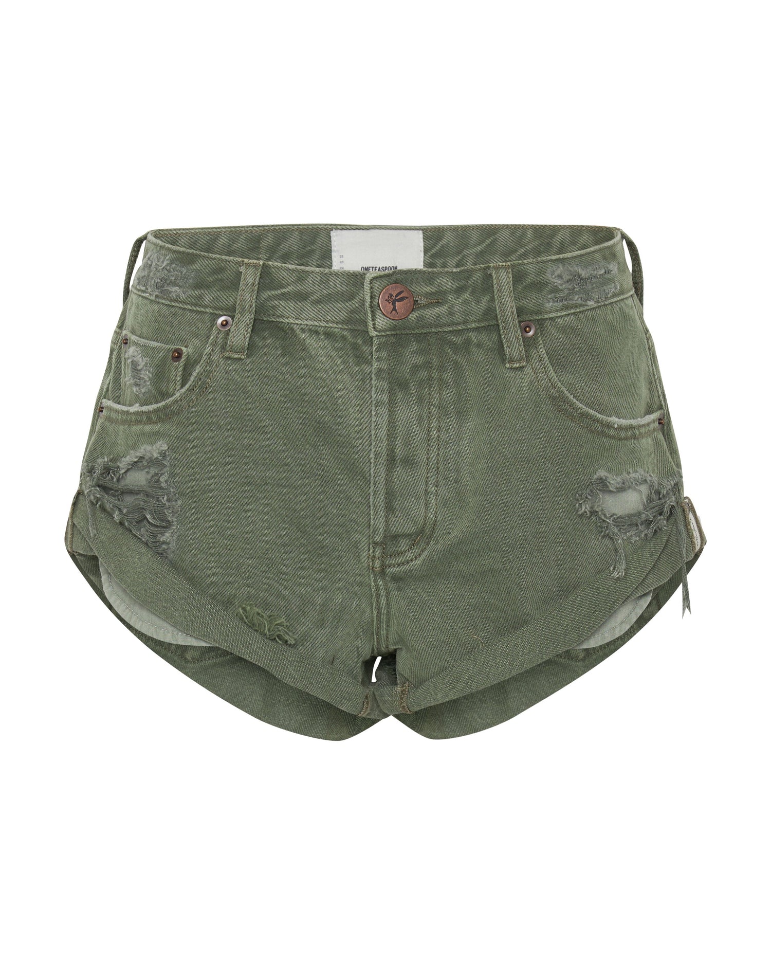 Outlet Sale Denim Shorts Bandits Low Waist Denim Shorts - Archived Military Khaki