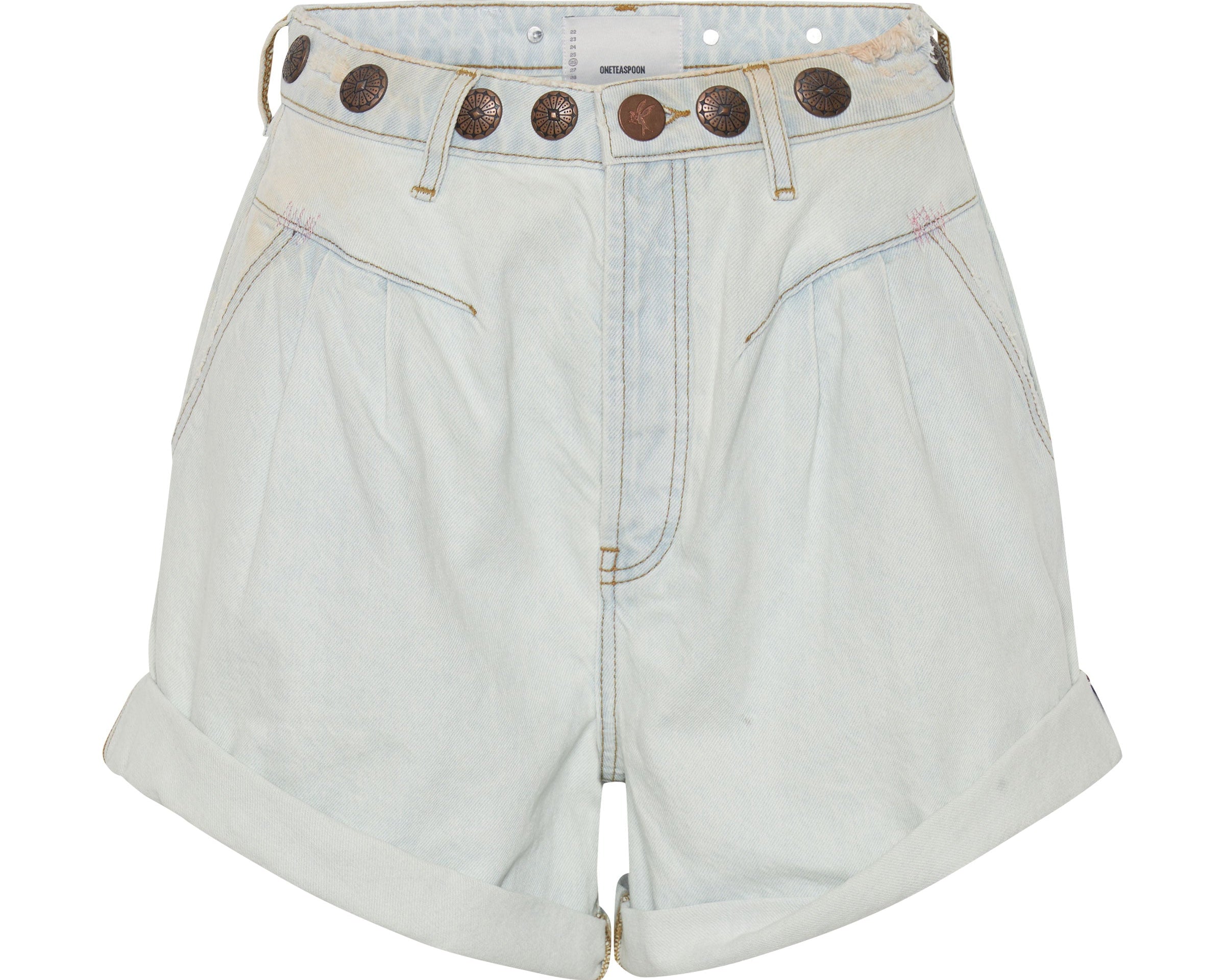 Streetwalkers High Waist 80S Fit Denim Shorts - Bel Air Blue