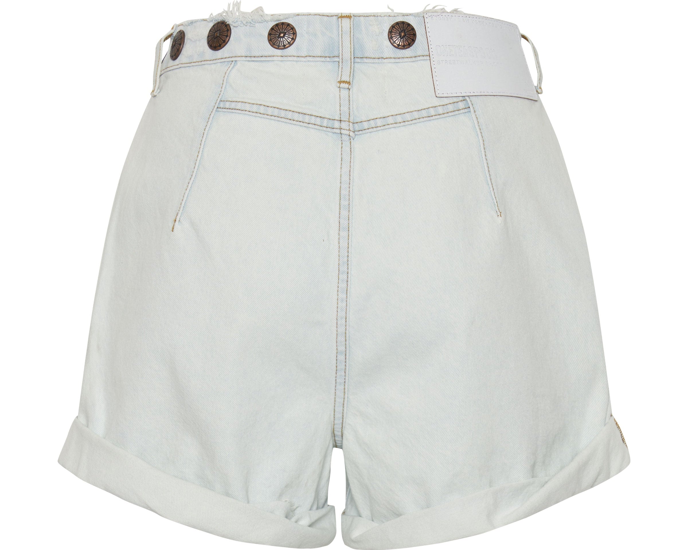 Streetwalkers High Waist 80S Fit Denim Shorts - Bel Air Blue
