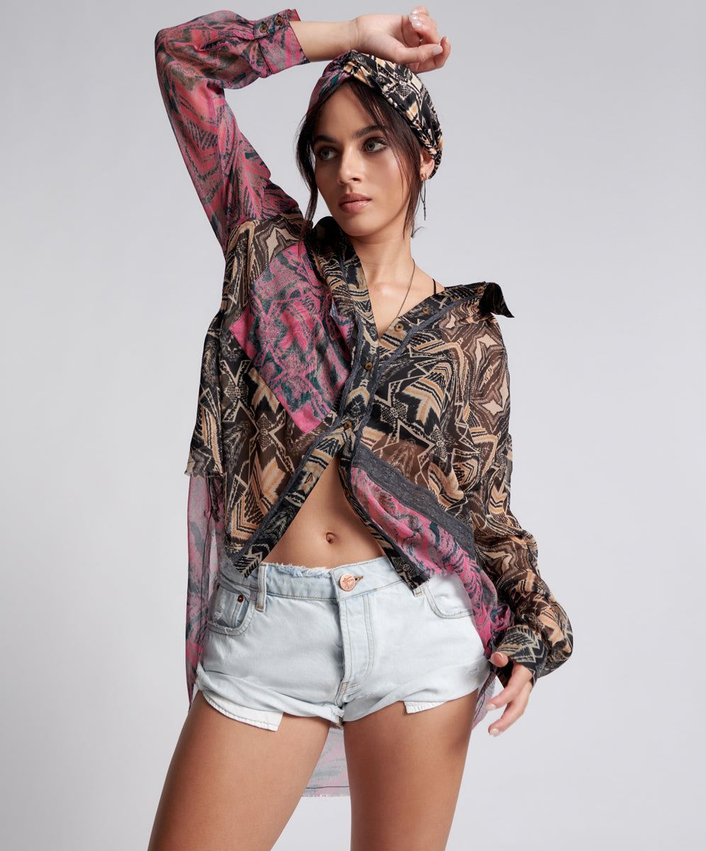 Outlet Sale Womens Denim Shorts Bandits Low Waist Denim Shorts - Bel Air Blue