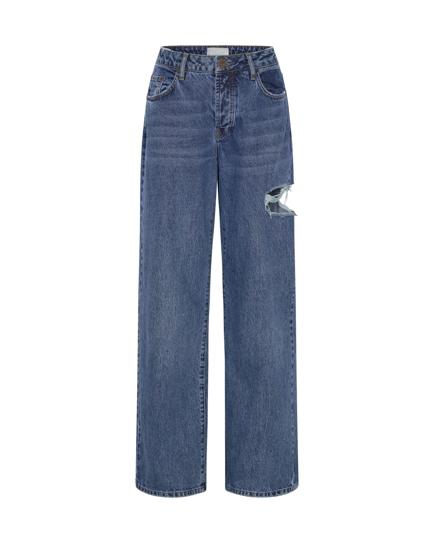 Stand By Jackson Mid Waist Wide Leg Denim Jeans - Rosewood