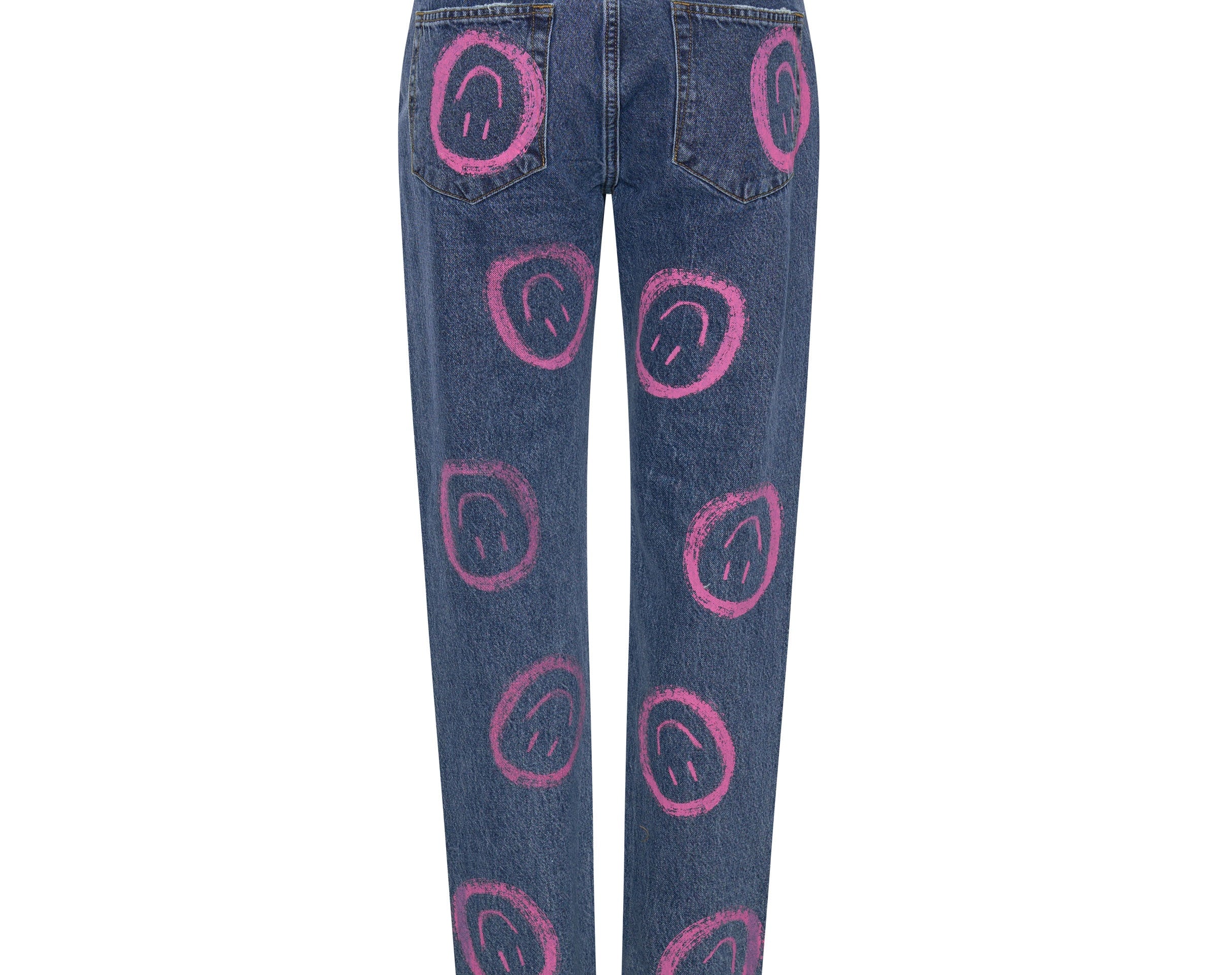 Awesome Baggies High Waist Straight Leg Denim Jeans - Rosewood