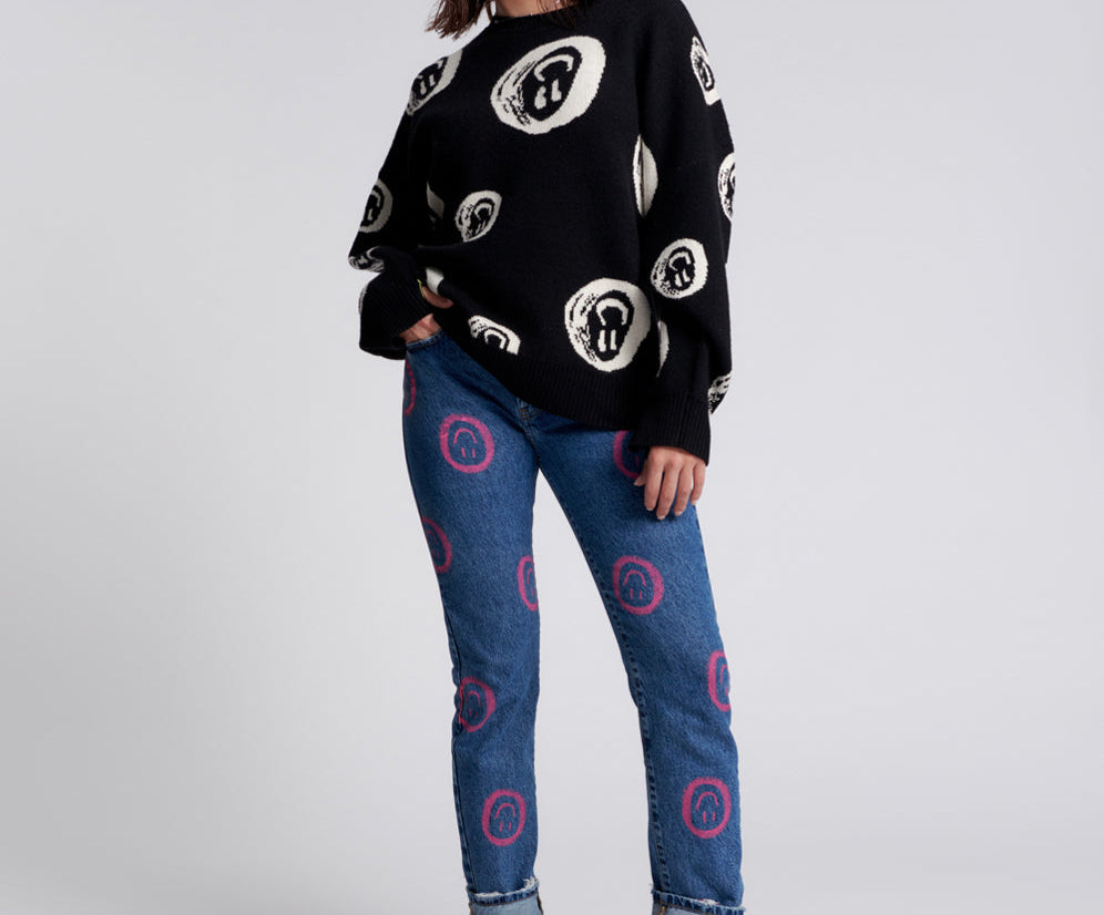 Awesome Baggies High Waist Straight Leg Denim Jeans - Rosewood