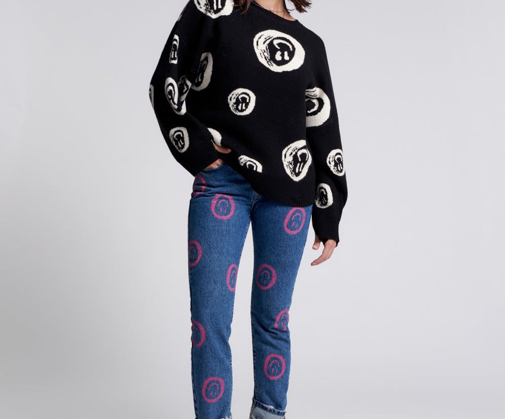 Awesome Baggies High Waist Straight Leg Denim Jeans - Rosewood