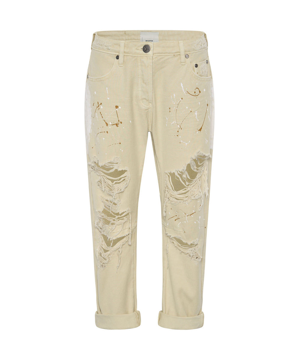 Outlet Sale Women's Jeans Saints Low Waist Boyfriend Denim Jeans - Vegas Gold