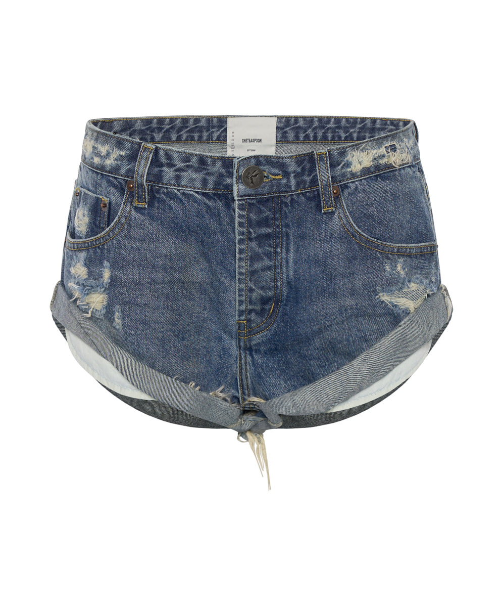Women's Low Waist Bandits Denim Shorts Bandits Low Waist Denim Shorts - Used Blue