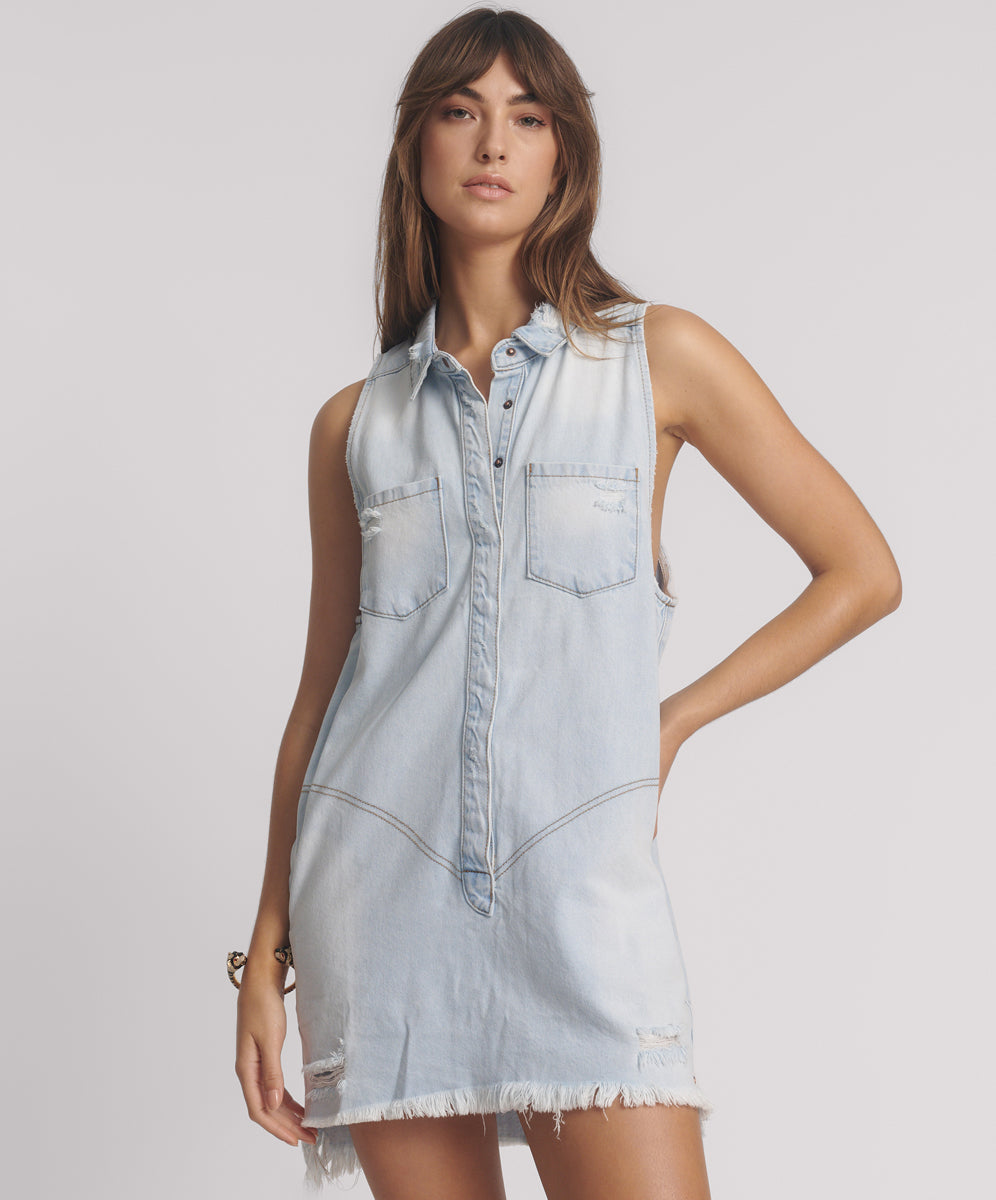 Mini Dresses Braxton Mini Denim Dress - Casanova