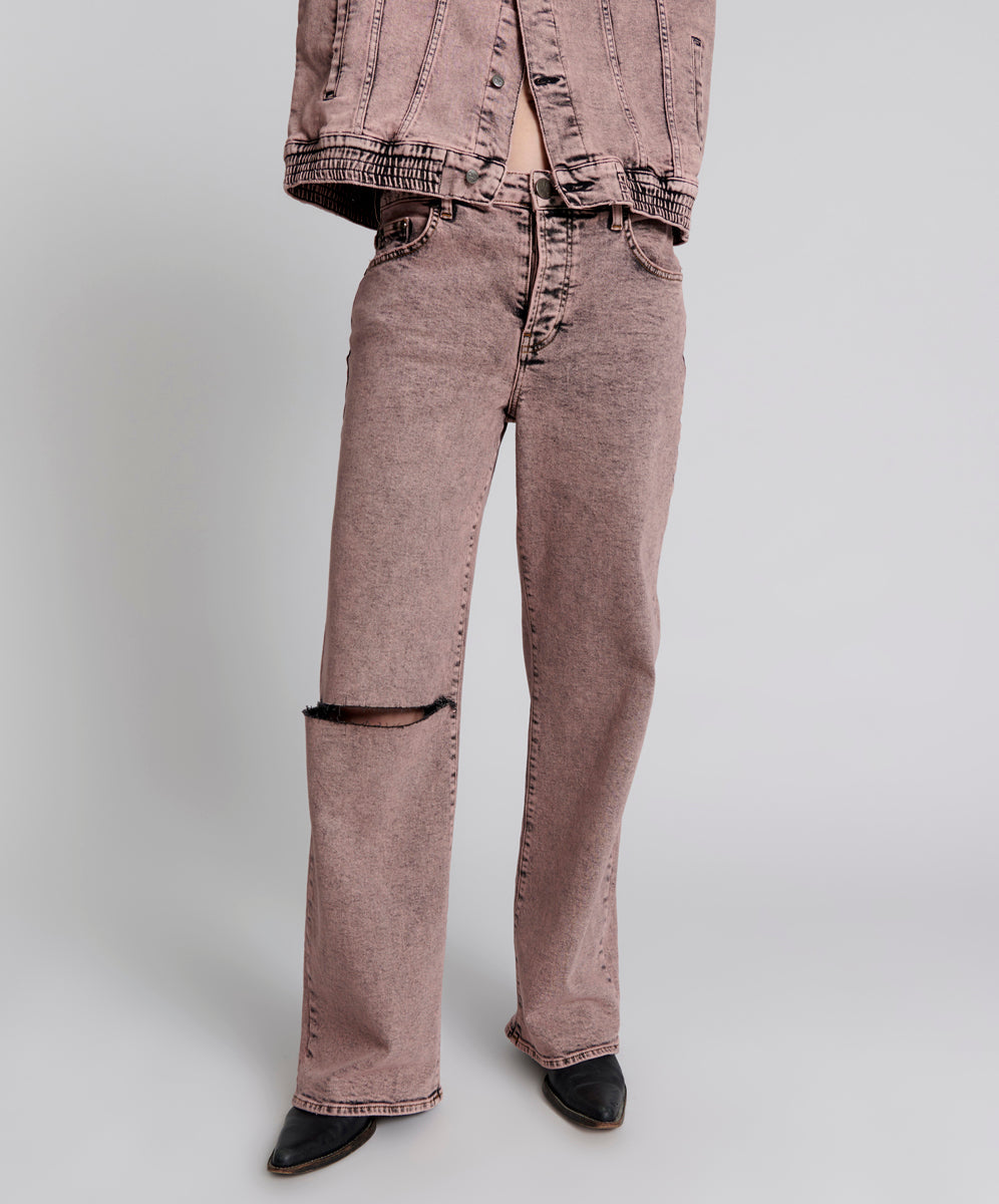 Last Stock Jackson Mid Waist Wide Leg Denim Jeans - Night Haze