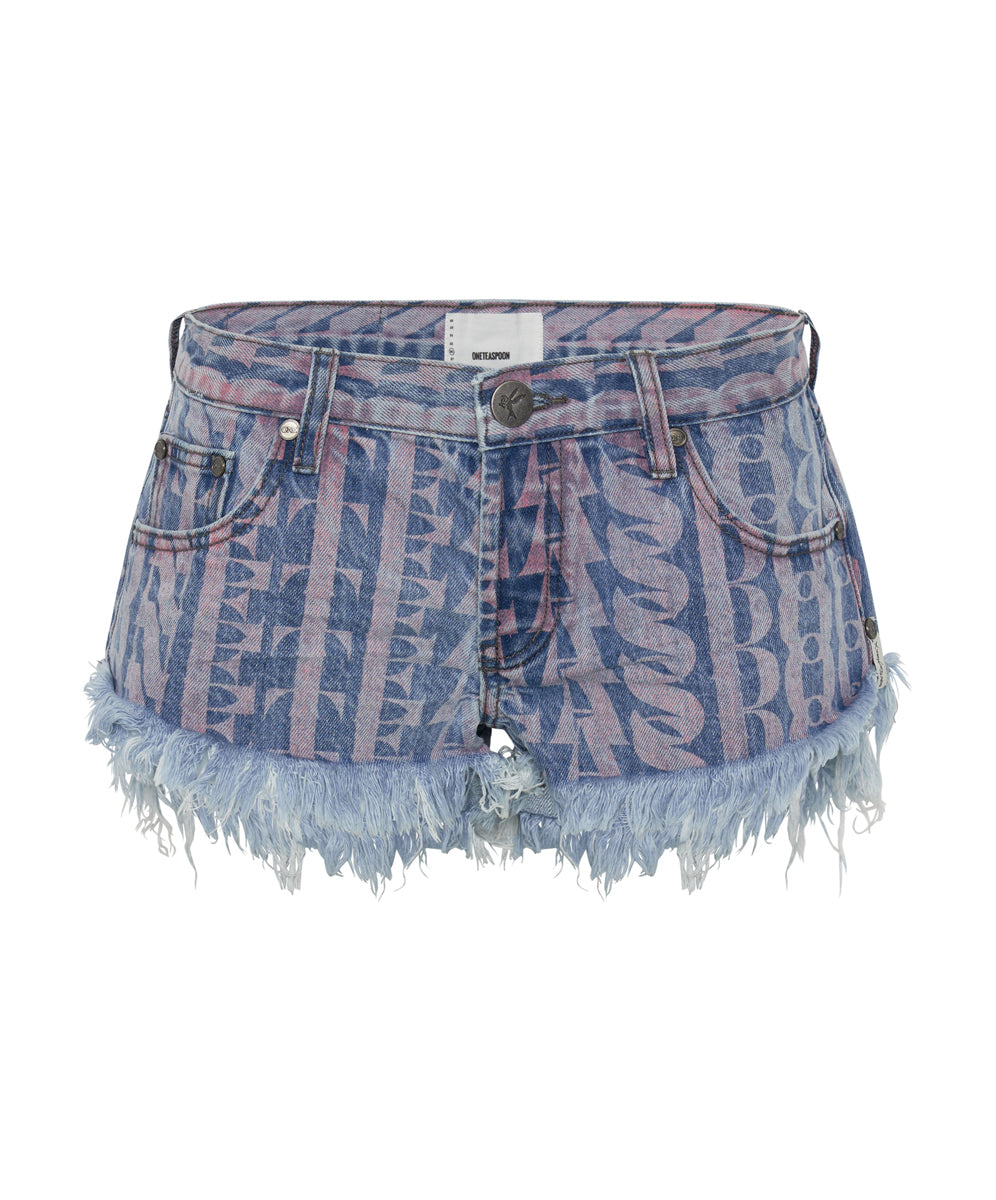 Outlet Sale Denim Shorts Dukes Low Waist Mini Denim Shorts - Pacifica