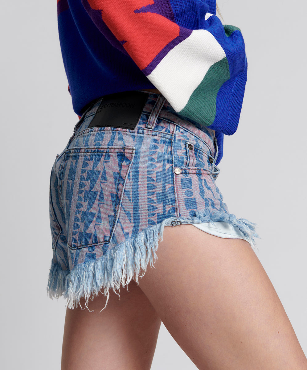 Outlet Sale Denim Shorts Dukes Low Waist Mini Denim Shorts - Pacifica