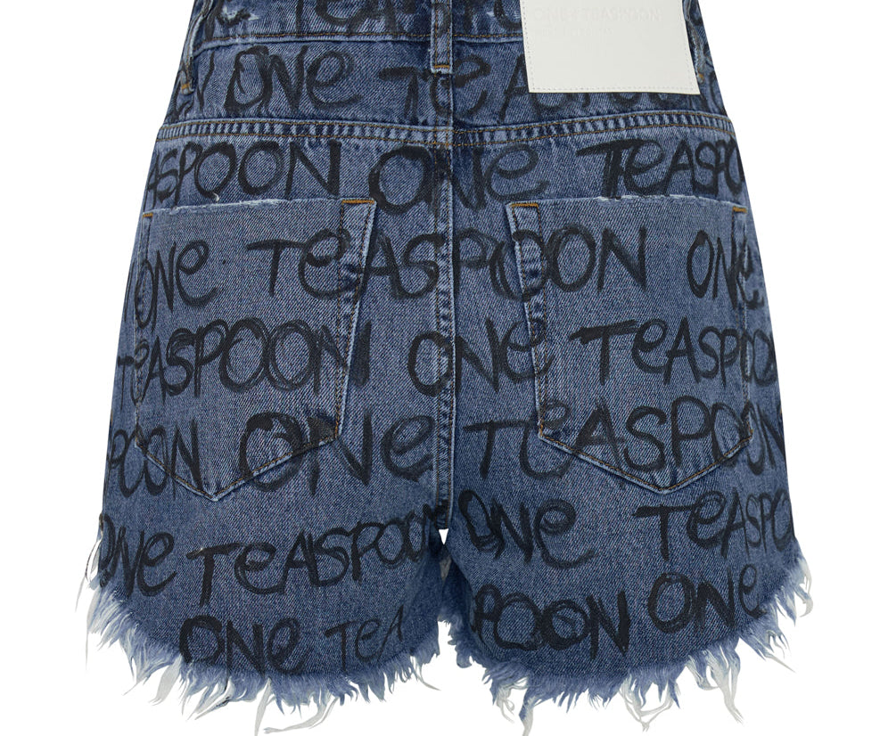 Bonitas High Waist Denim Shorts - Rosewood