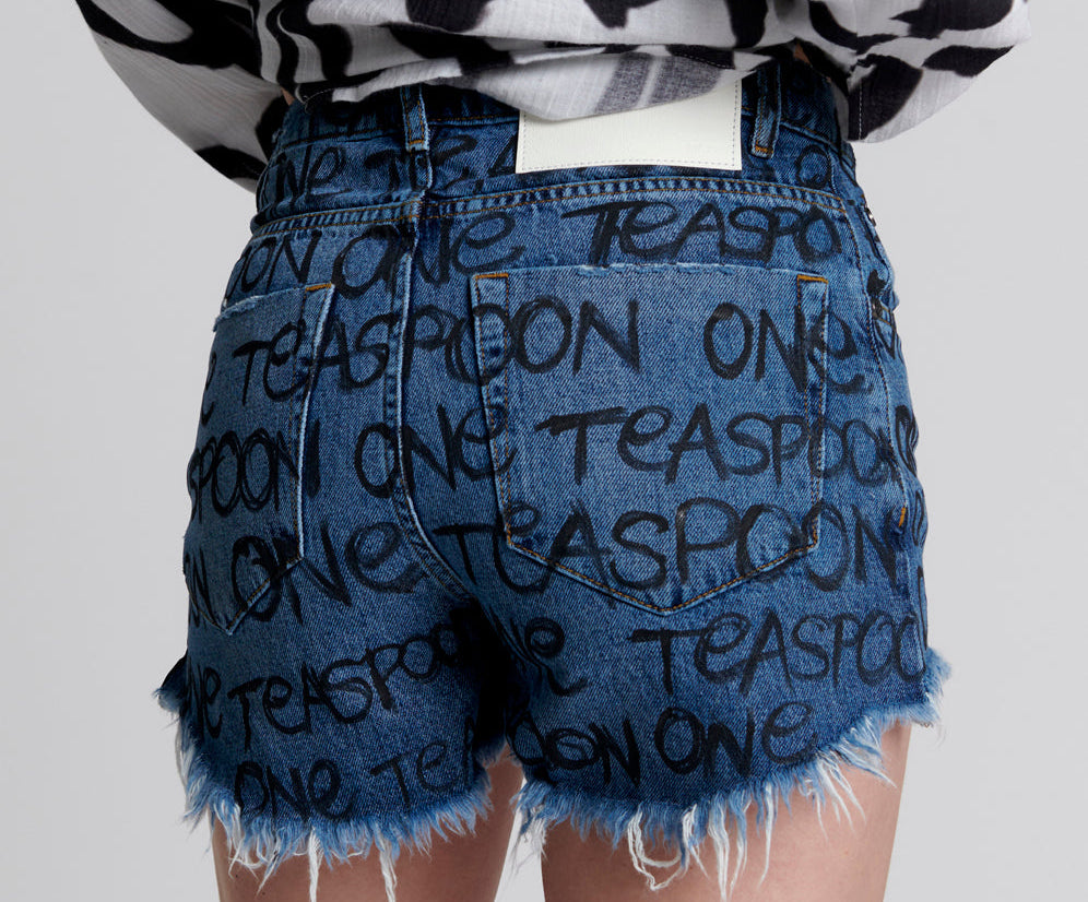 Bonitas High Waist Denim Shorts - Rosewood