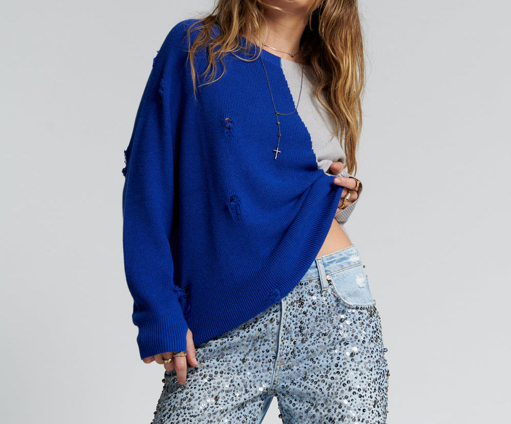Jacksons Mid Waist Wide Leg Denim Shorts - Vintage Blue