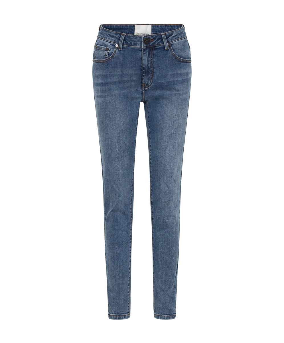 Outlet Sale Women's Jeans Freebirds High Waist Rigid Skinny Denim Jeans - Classic Blue