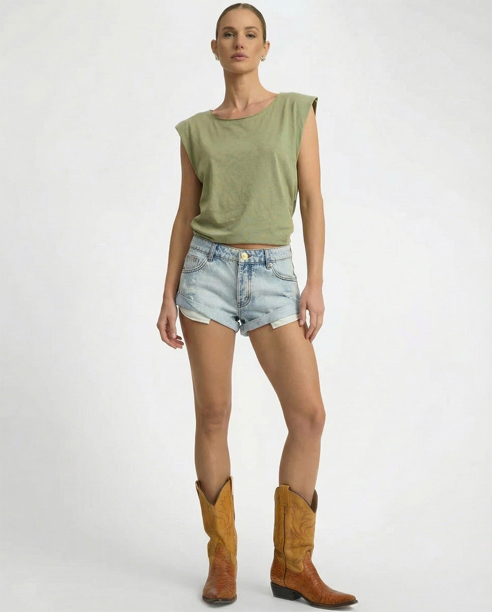 Bandits Low Waist Denim Shorts - Kansas Blue | One Teaspoon USA