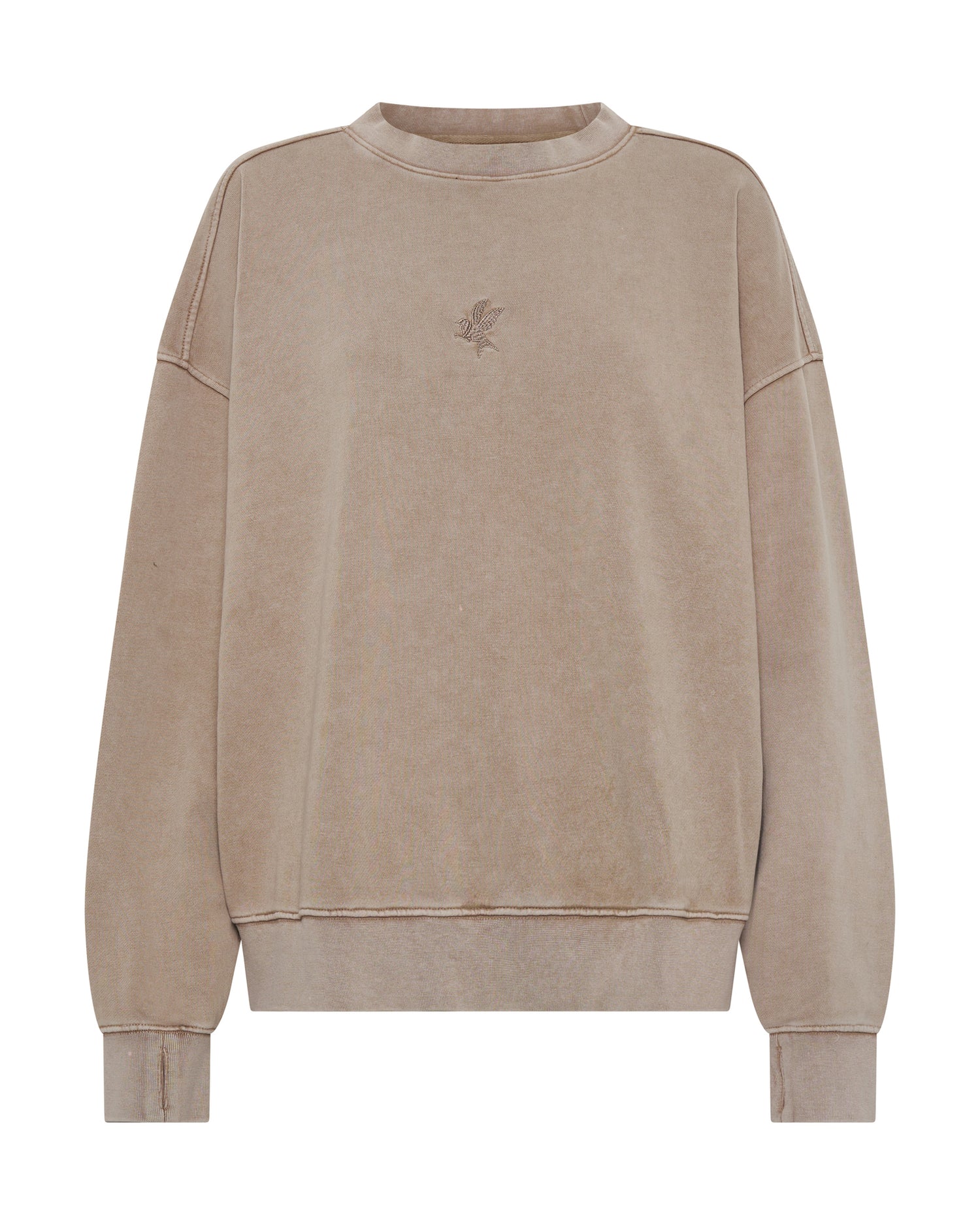 Hoodies and Sweats Bower Bird Retro Crew Sweater - Sand