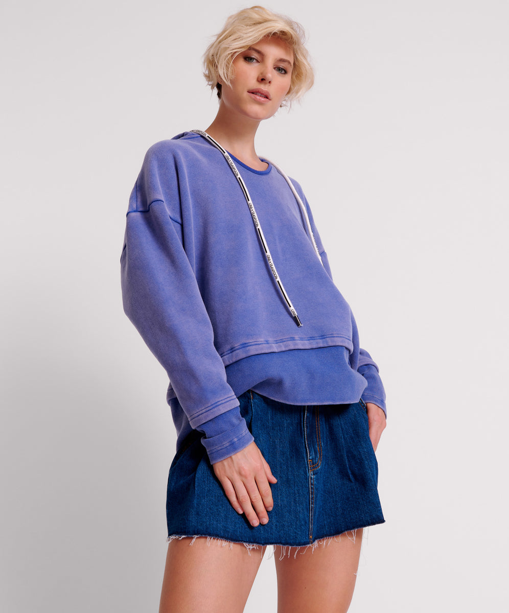 Last Stock Pleated Micro Denim Mini Skirt - Blue Moon