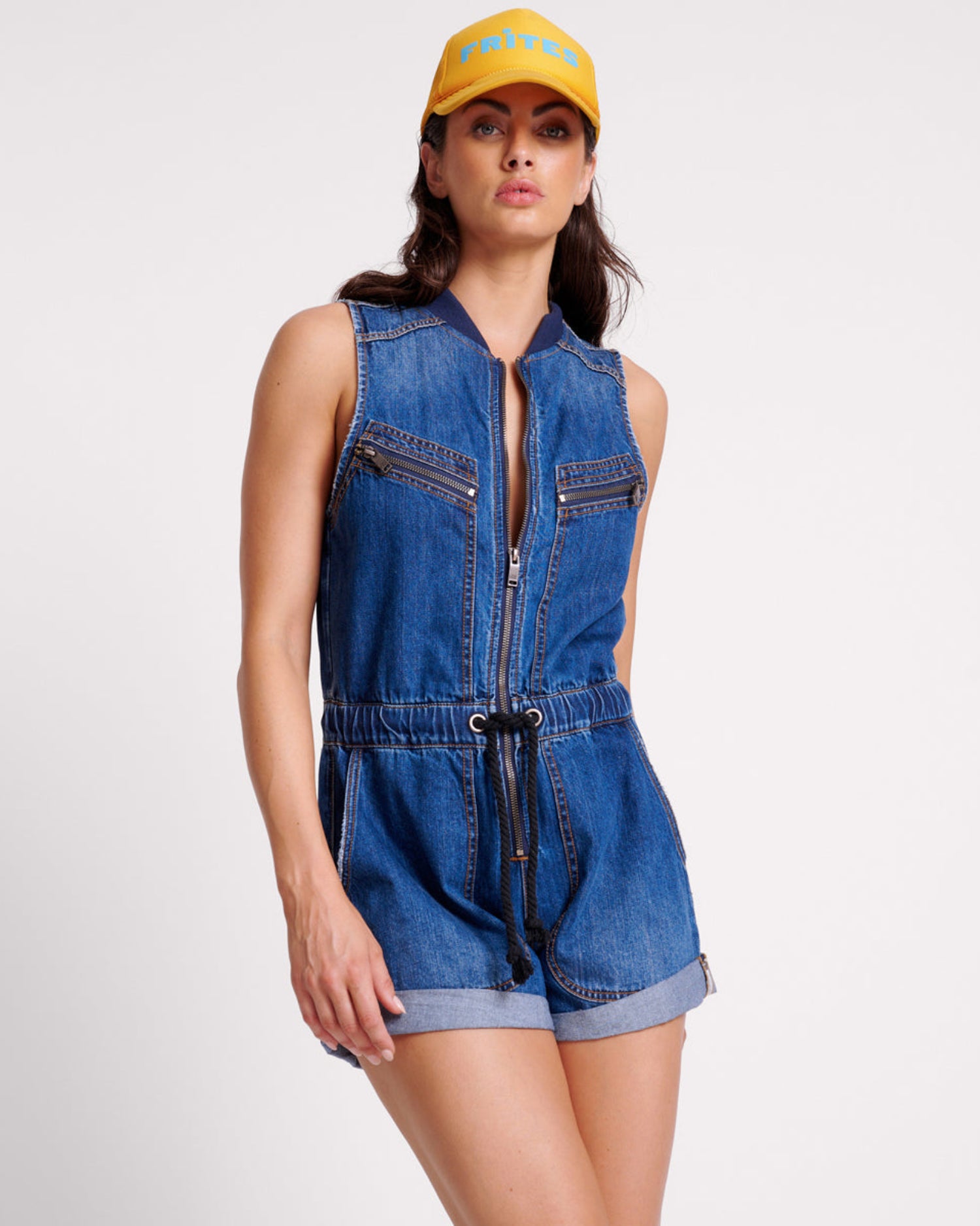 Denim Jumpsuits Lilly Sporty Denim Jumpsuit - Blue Moon