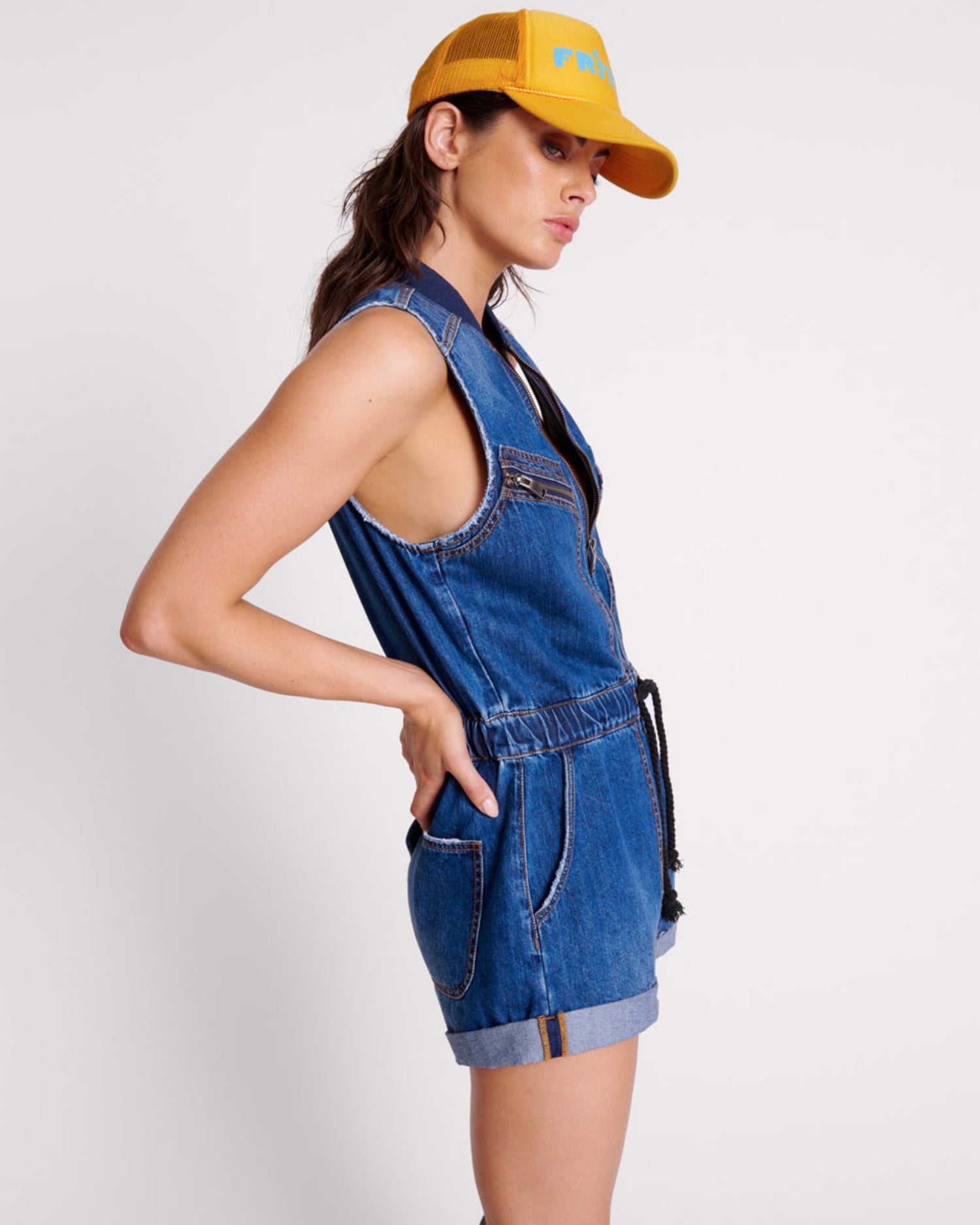 Denim Jumpsuits Lilly Sporty Denim Jumpsuit - Blue Moon