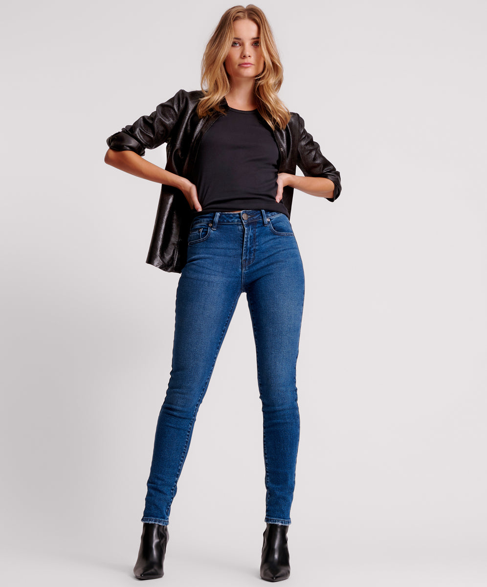 Women's Freebirds II High Waist Denim Jeans Freebirds Ii High Waist Stretch Skinny Denim Jeans - Indiana Blue