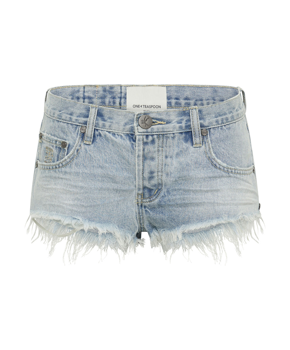 Fleetwood Denim Bonitas Low Waist Denim Shorts - Fleetwood Blue