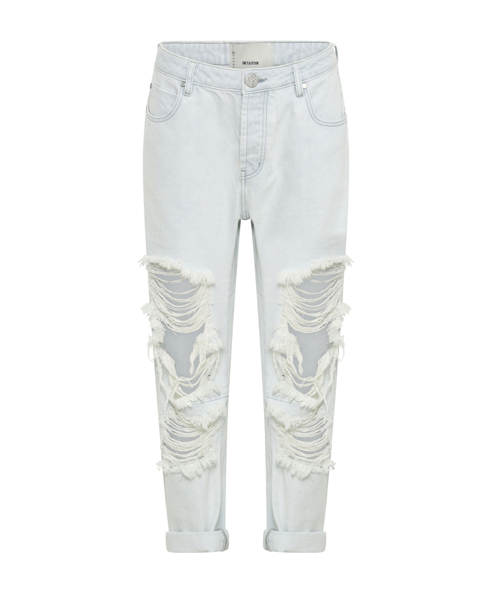 Women's Boyfriend Jeans Saints Low Waist Boyfriend Denim Jeans - Xanthe Blue