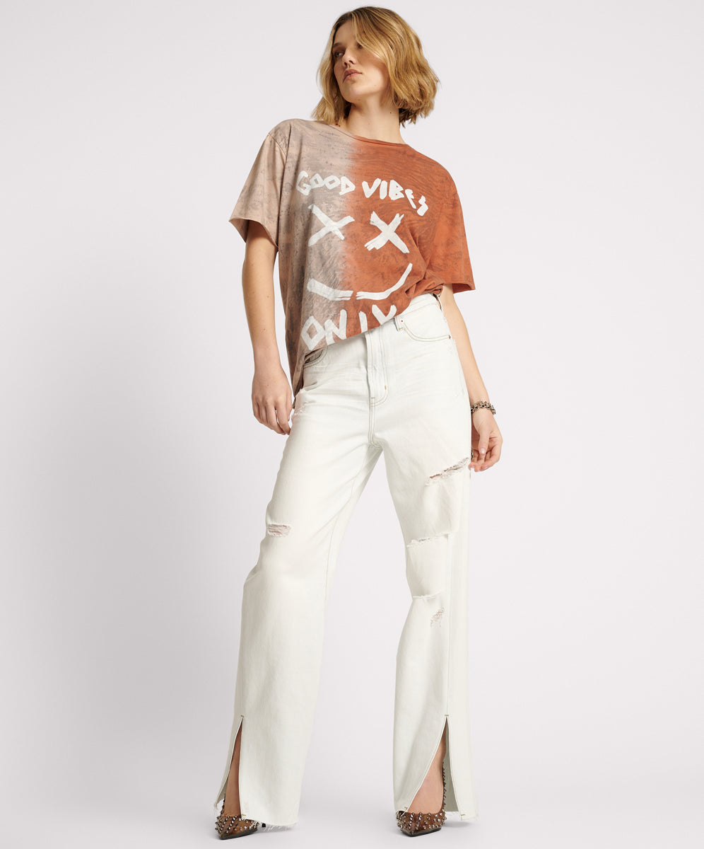 Last Stock Billie Low Slung Straight Leg Mid Waist Denim Jeans - Bel Air Blue
