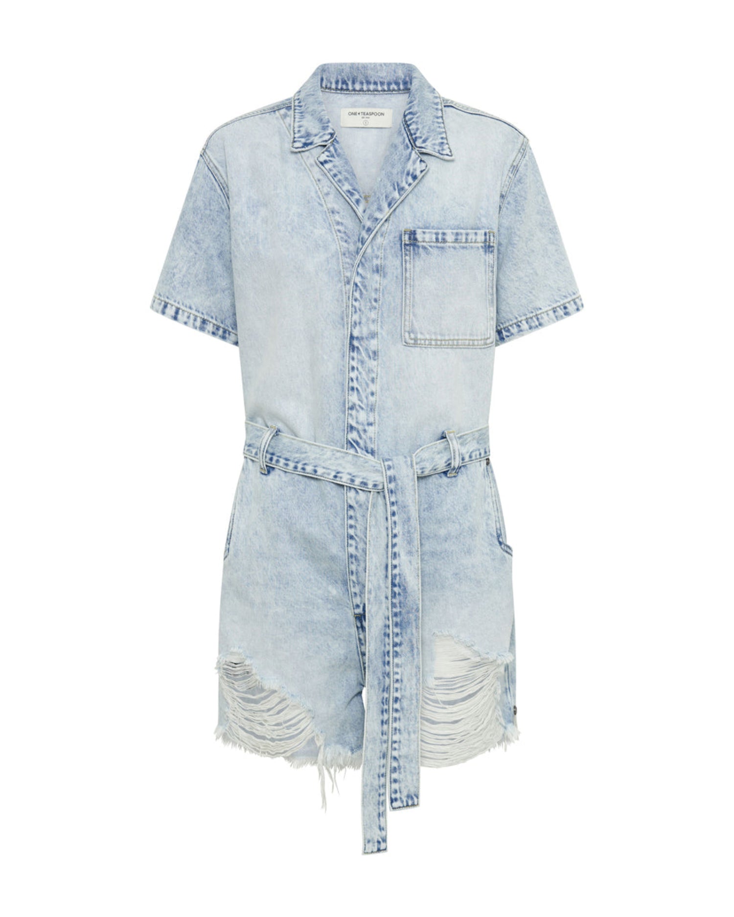 Last Stock Night Movers Denim Jumpsuit - Depeche Blue