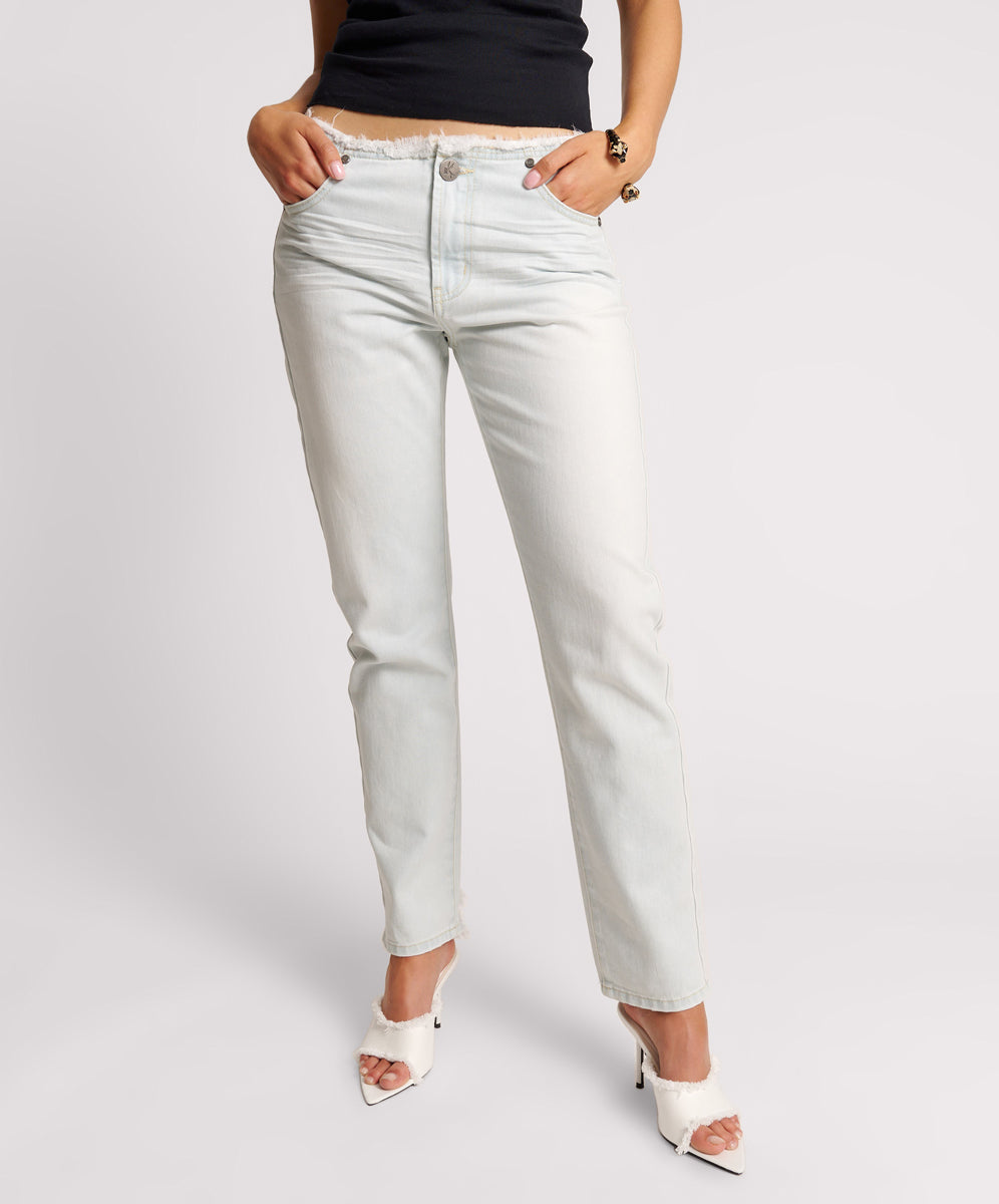 Last Stock Truckers Low Waist Straight Leg Denim Jeans - Le Surf