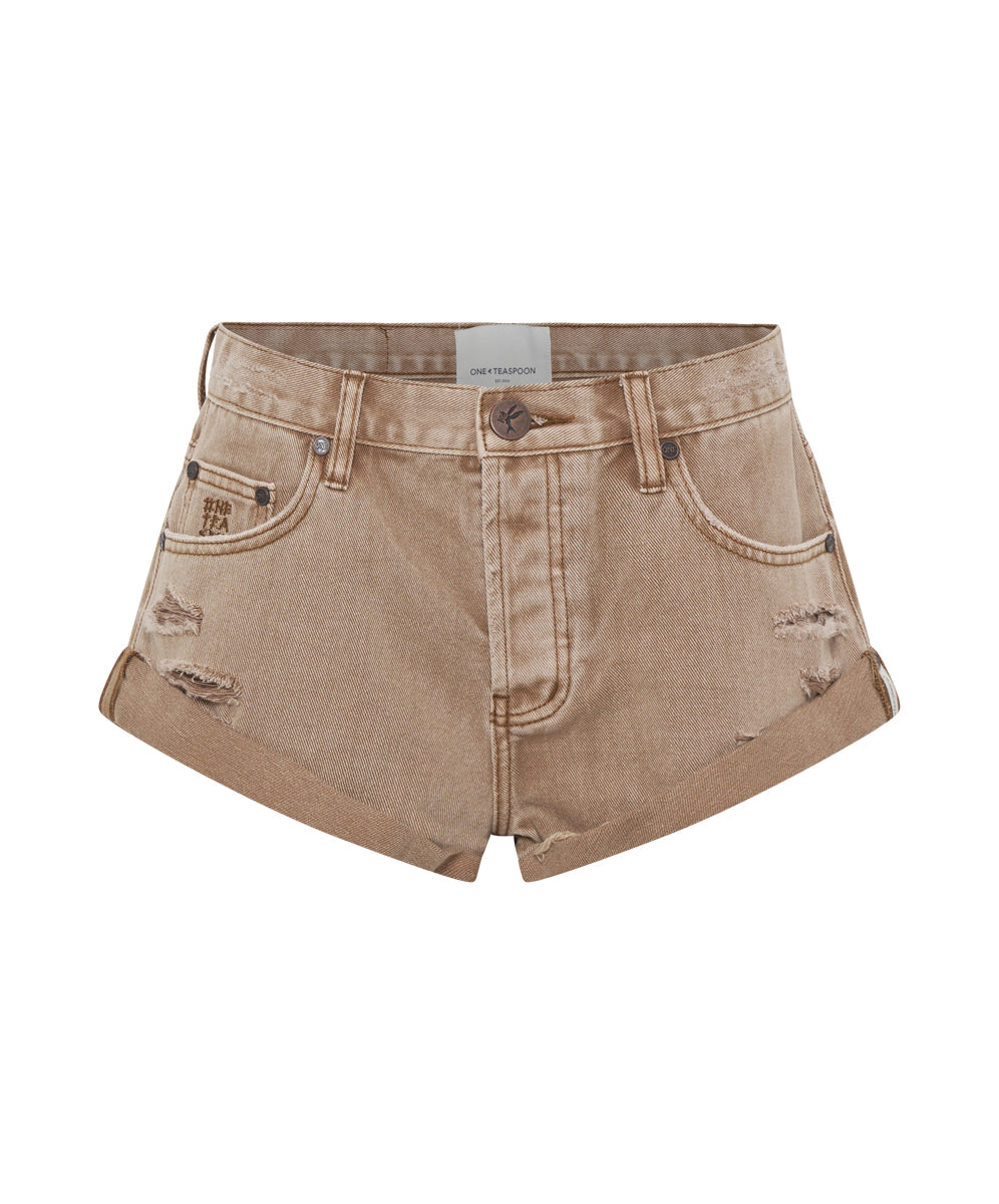 Women's Low Waist Bandits Denim Shorts Bandits Low Waist Denim Shorts - Tobacco Brown