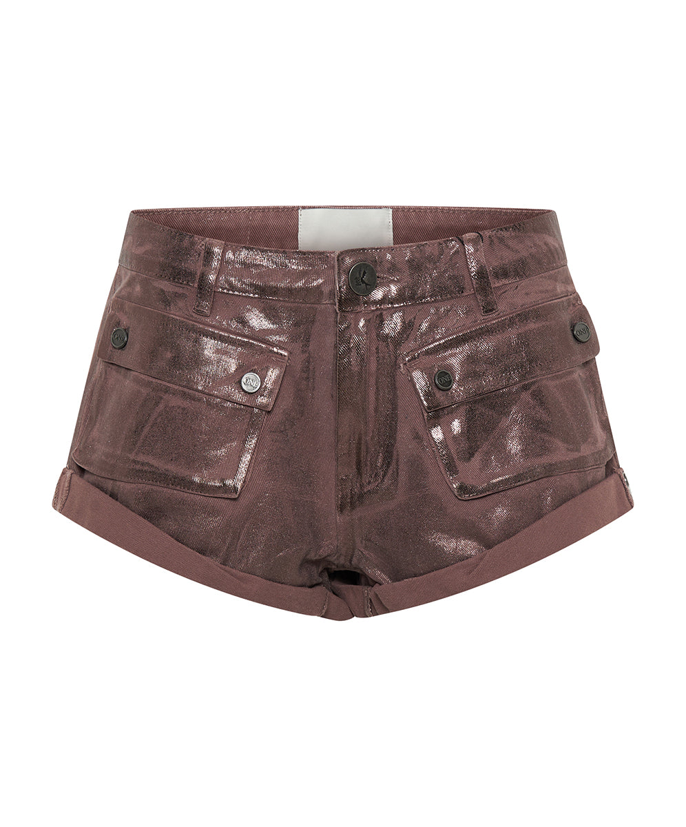 Women's Low Waist Bandits Denim Shorts Cadet Bandits Low Waist Denim Shorts - Bronze Chocolate Brown