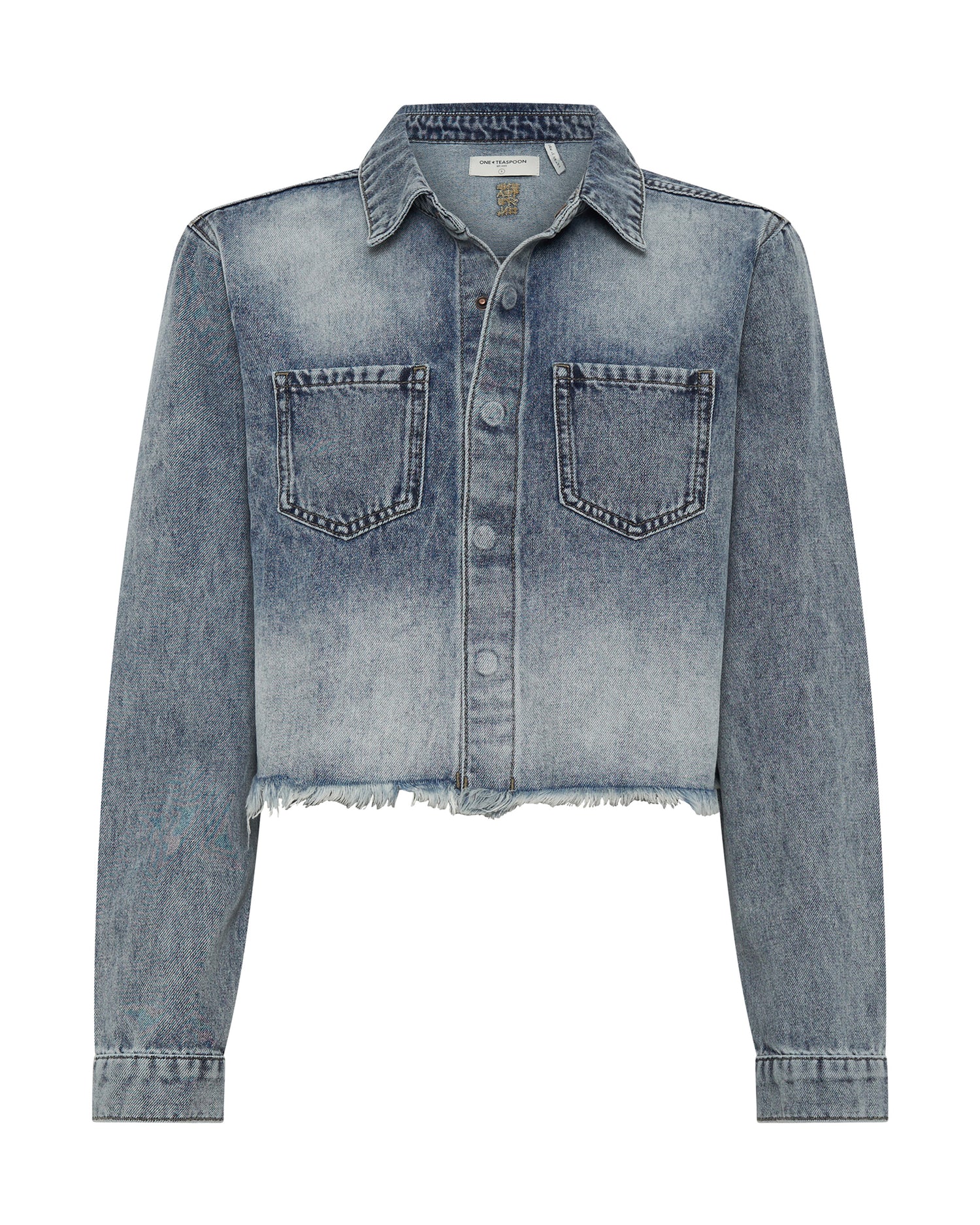 Outlet Sale Women's T-Shirts Braxton Long Sleeve Denim Top - Blue Blossom