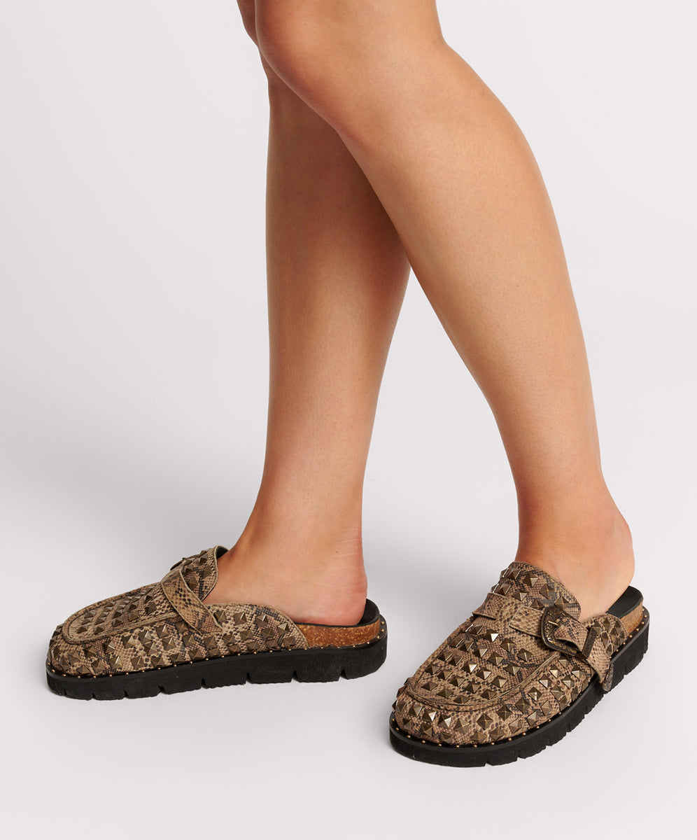Accessories Studded Phoenix Slides - Snake