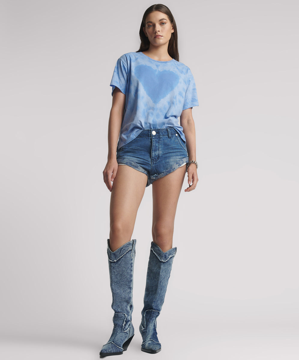 Last Stock Sailors Low Waist Denim Shorts - Rosewood