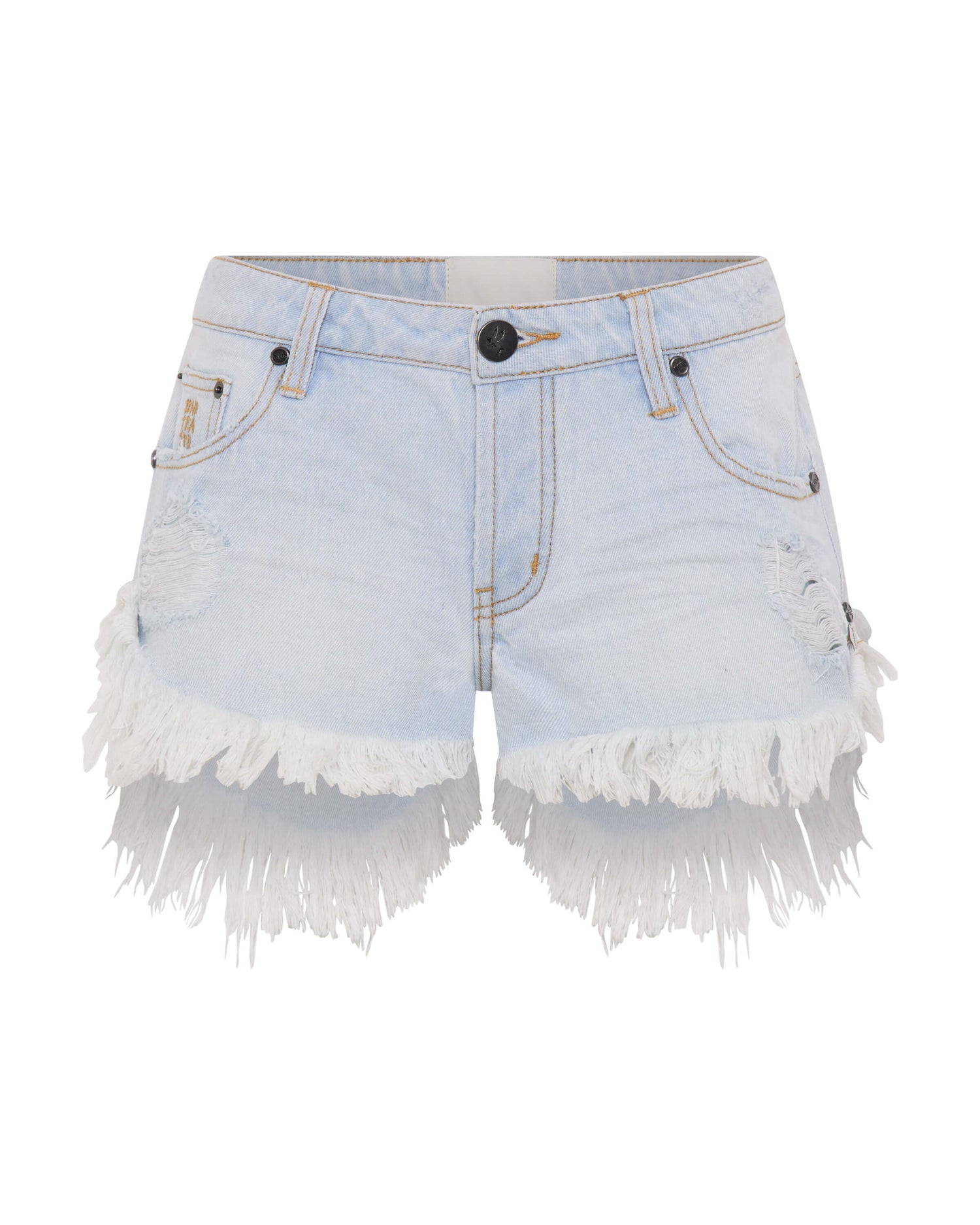 Dukes Dukes Low Waist Mini Denim Shorts - Cyber Blue