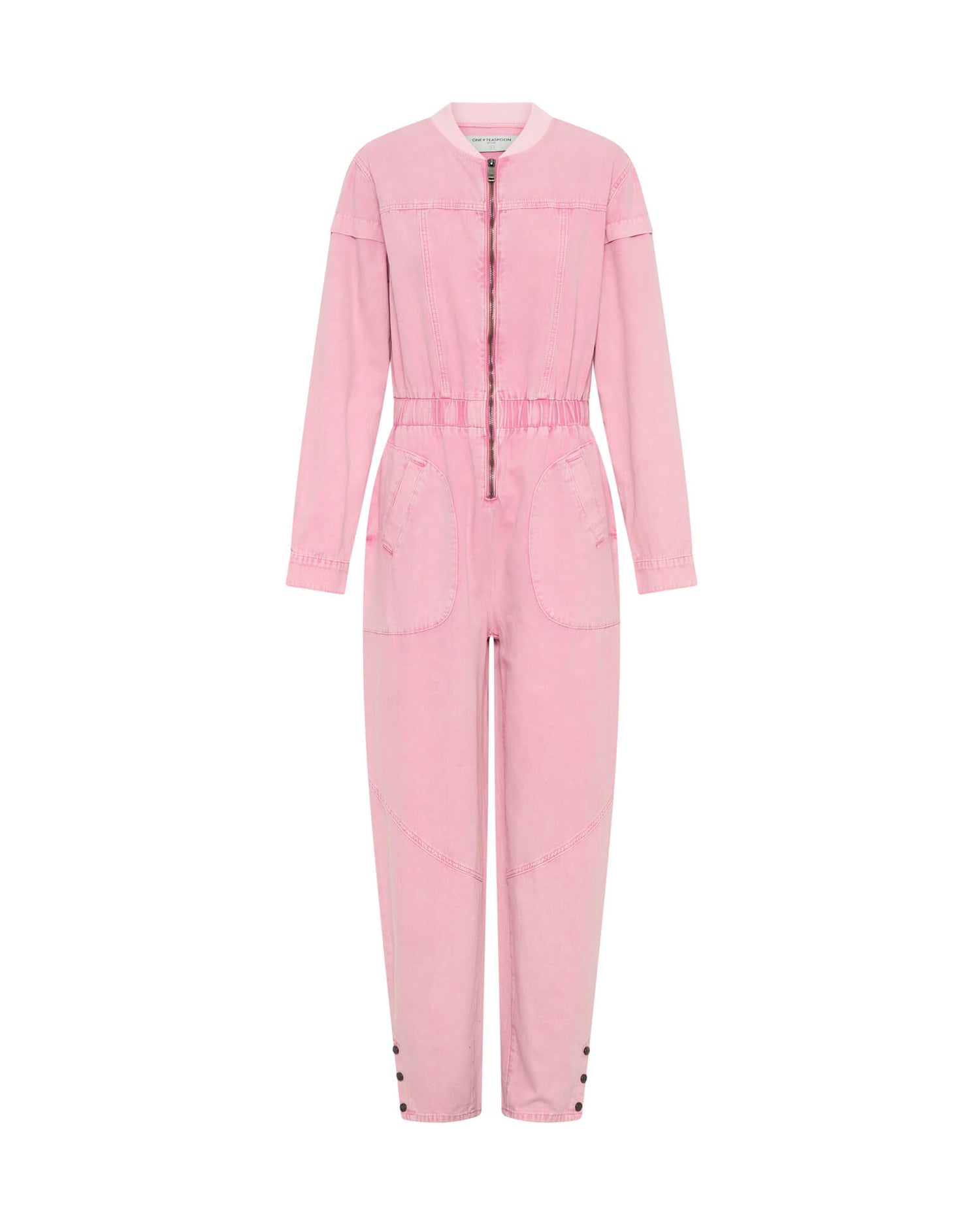Last Stock Cindy Aviator Jumpsuit - Pink